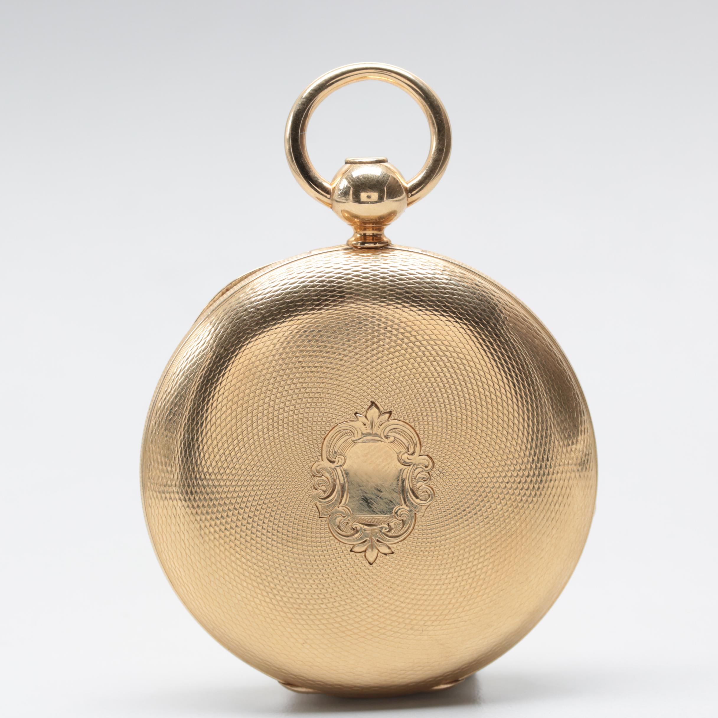 James Hoddell & Co. 18K Yellow Gold Hunter Case Pocket Watch
