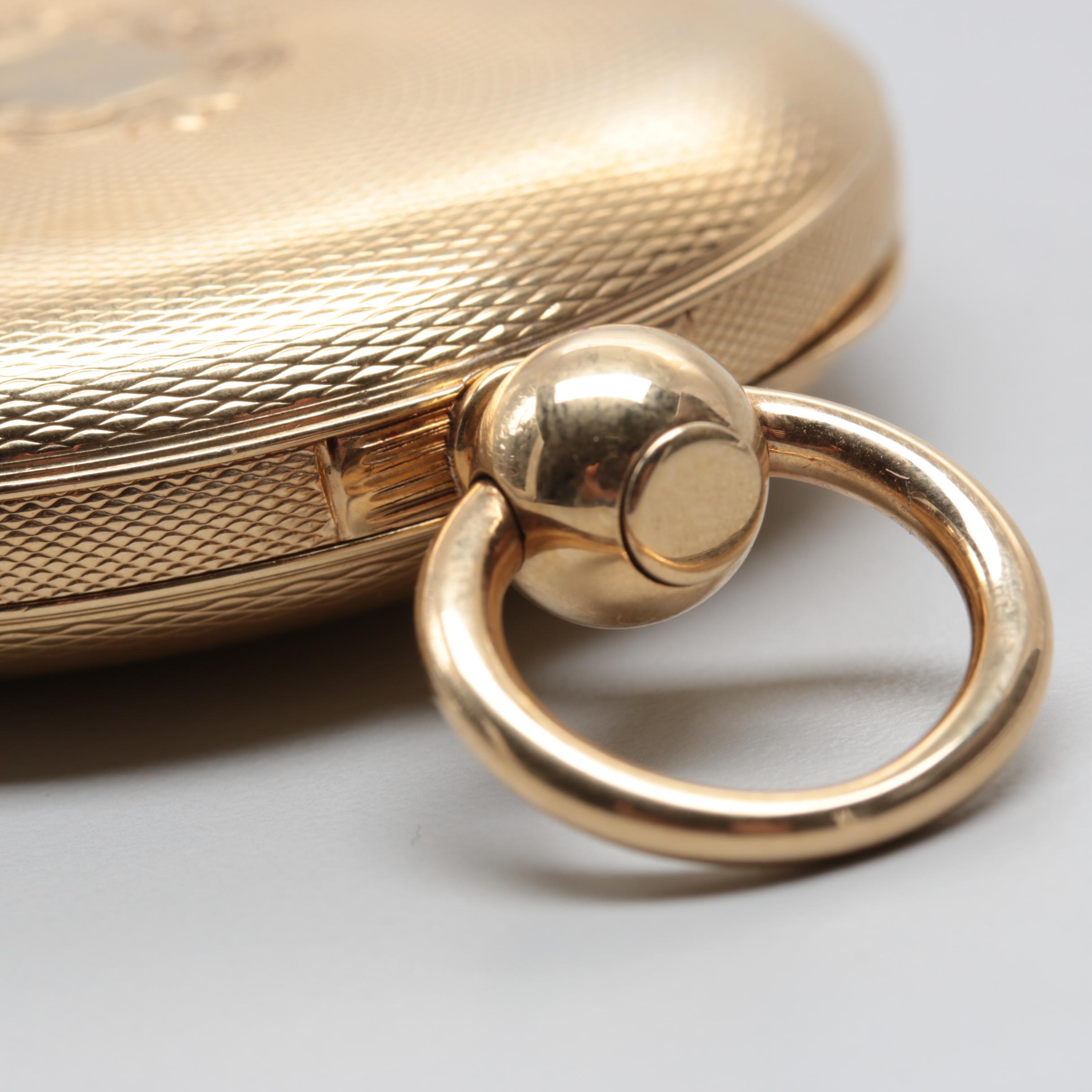 James Hoddell & Co. 18K Yellow Gold Hunter Case Pocket Watch