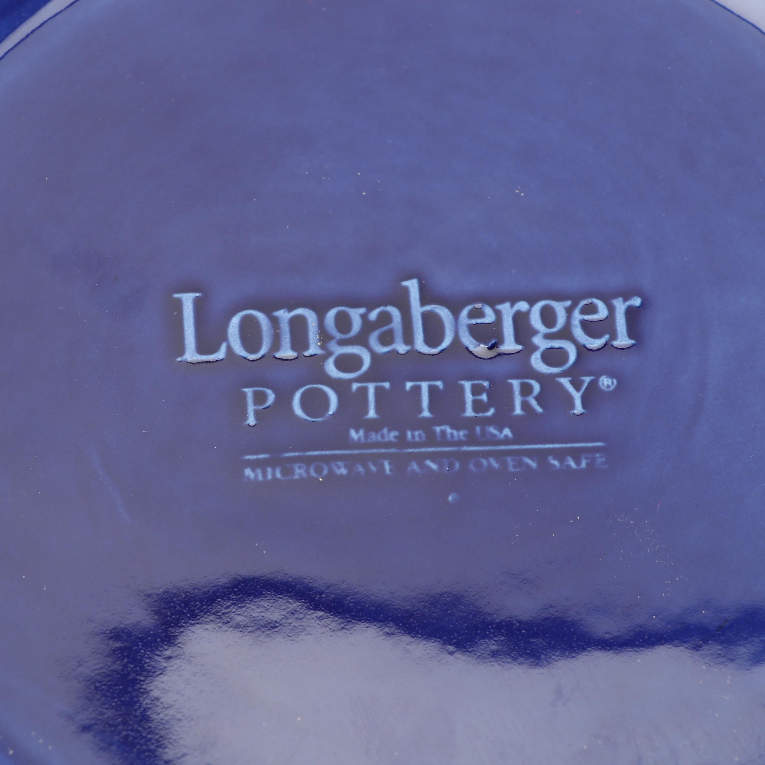 Longaberger "All American" Serveware and Basket with Mccoy Mixing Bowl and Dish