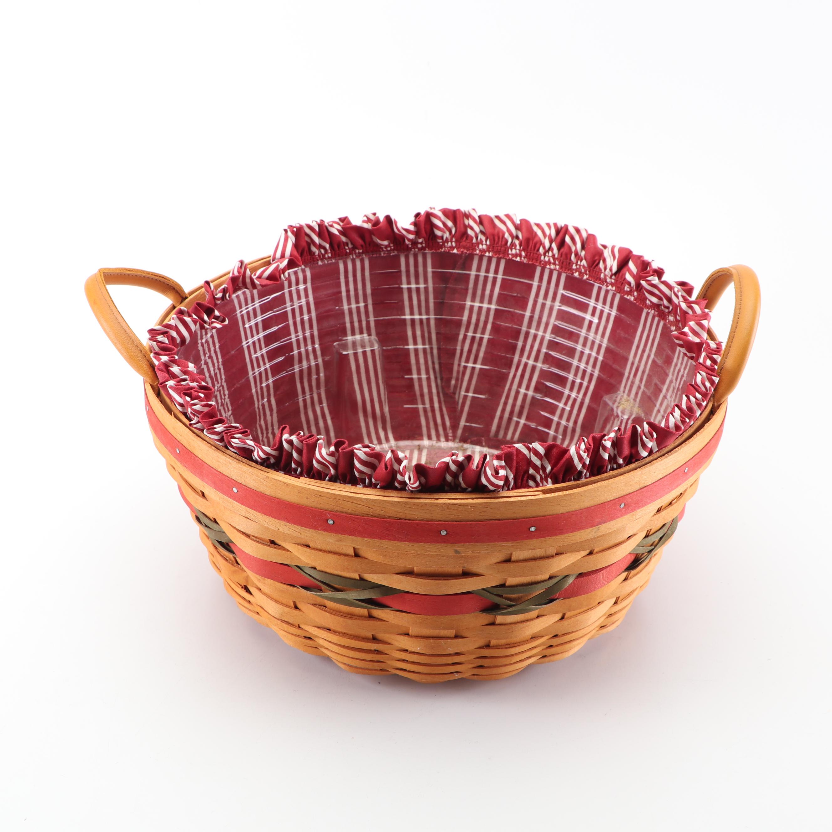 Longaberger "All American" Serveware and Basket with Mccoy Mixing Bowl and Dish