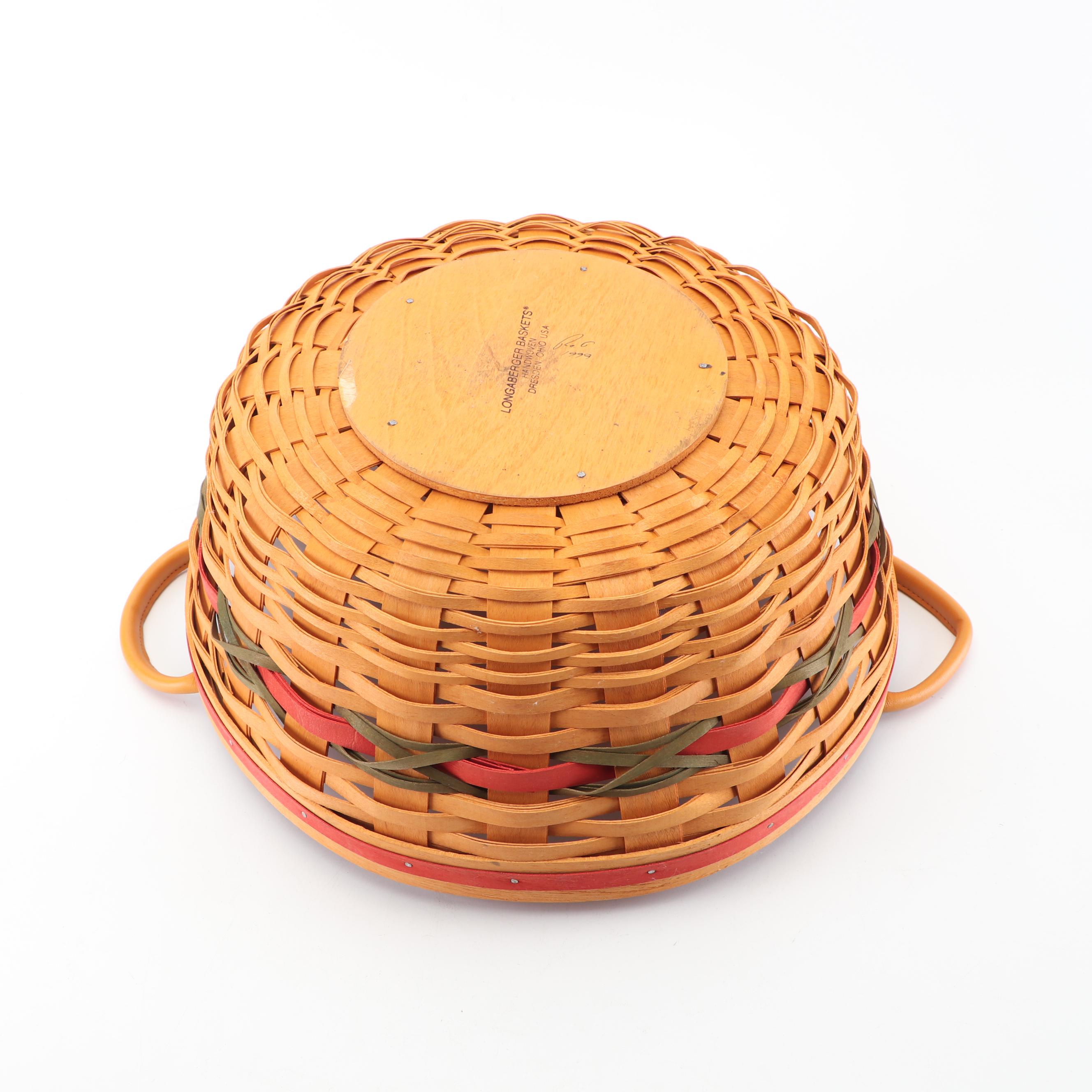 Longaberger "All American" Serveware and Basket with Mccoy Mixing Bowl and Dish