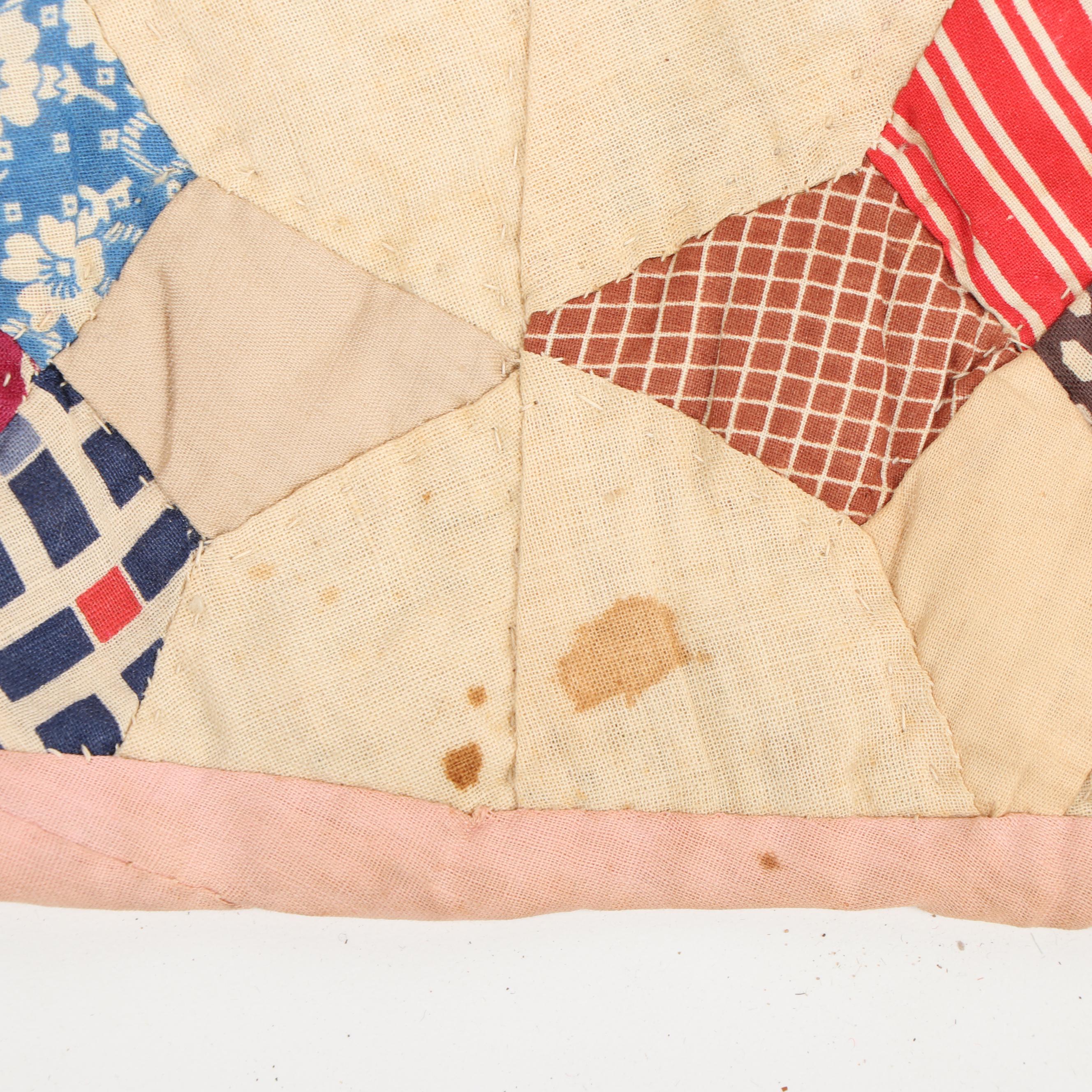 Handmade "Periwinkle Star" Quilt, Circa 1940's