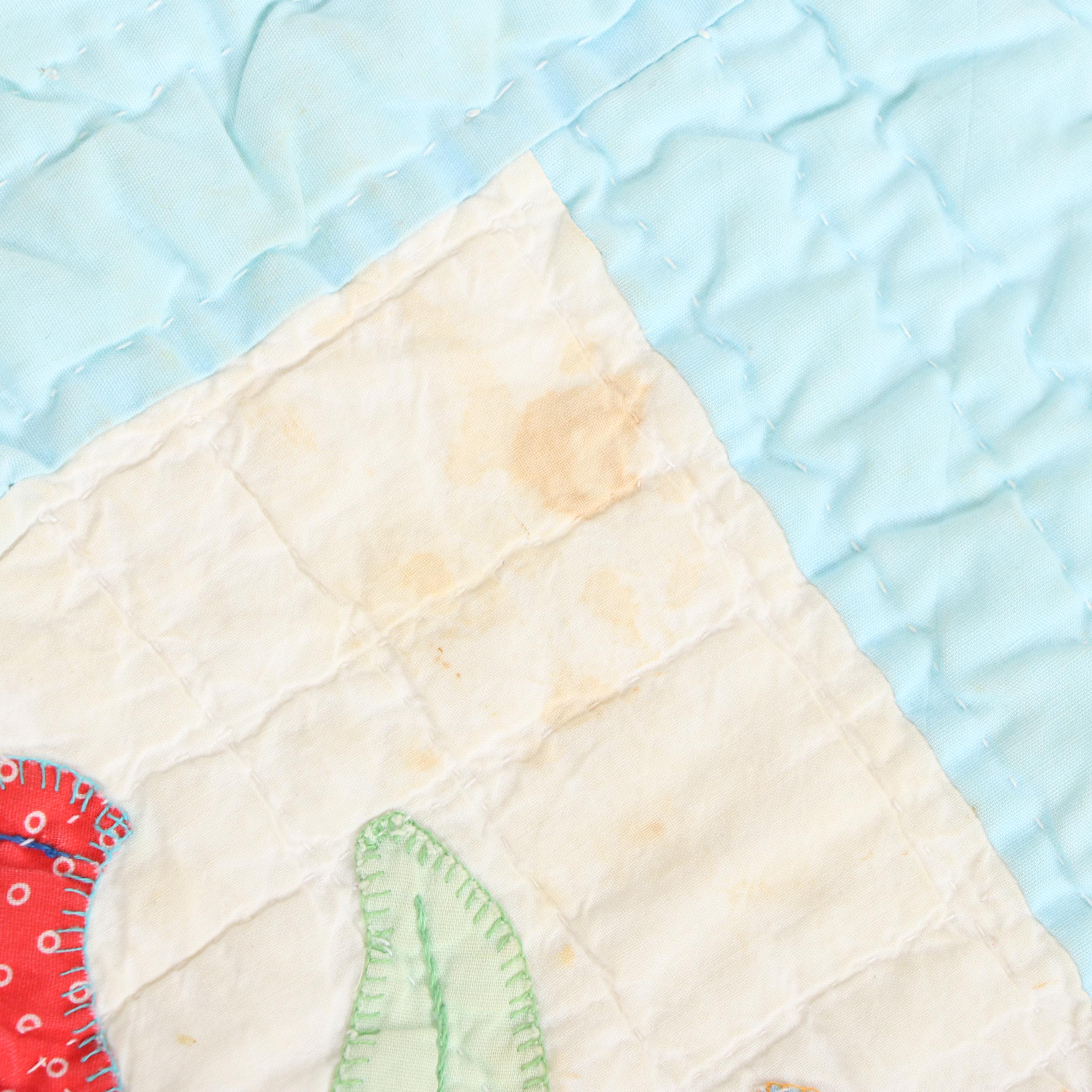 Handmade "Tulip" Applique Quilt