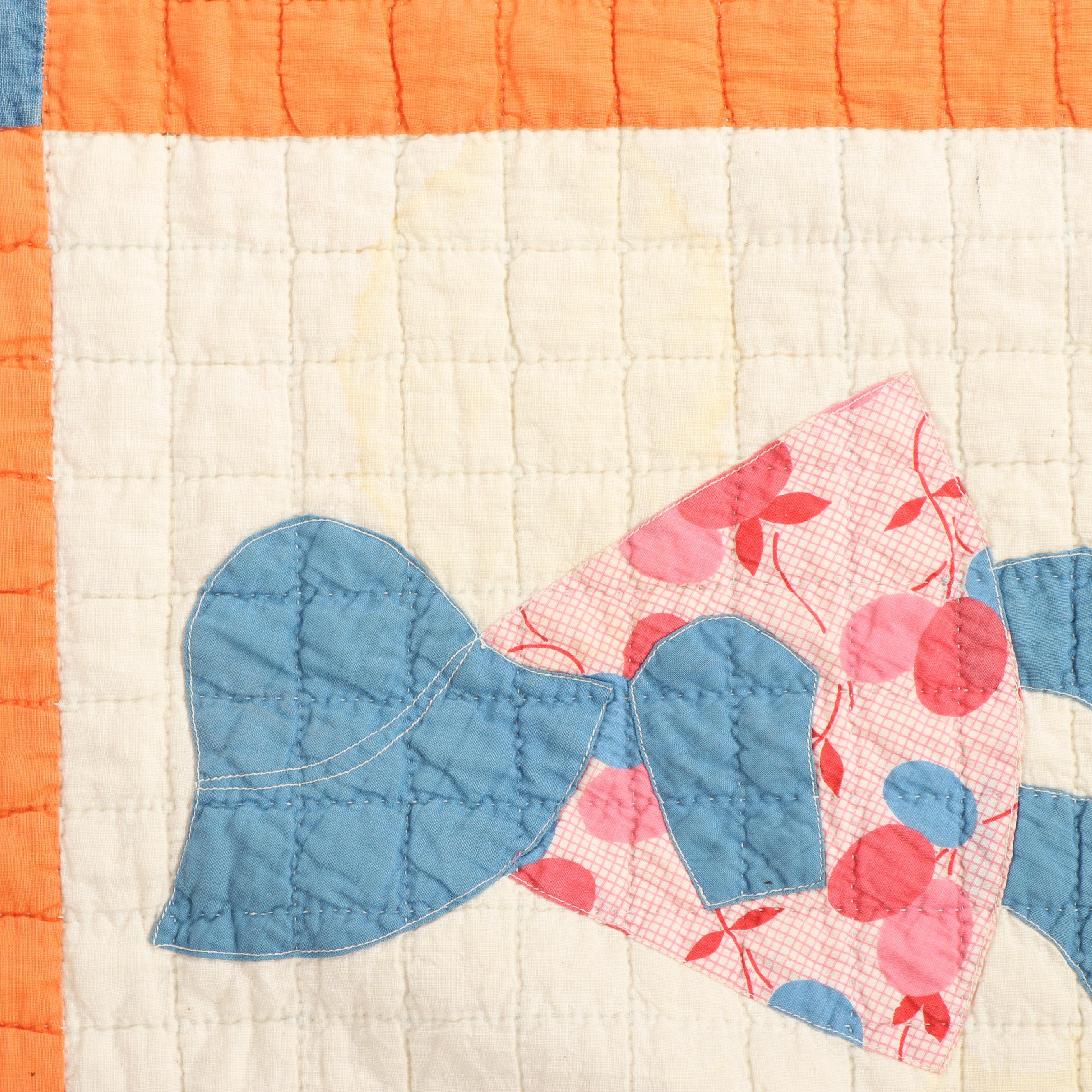 Handmade "Sunbonnet Sue" Applique Quilt