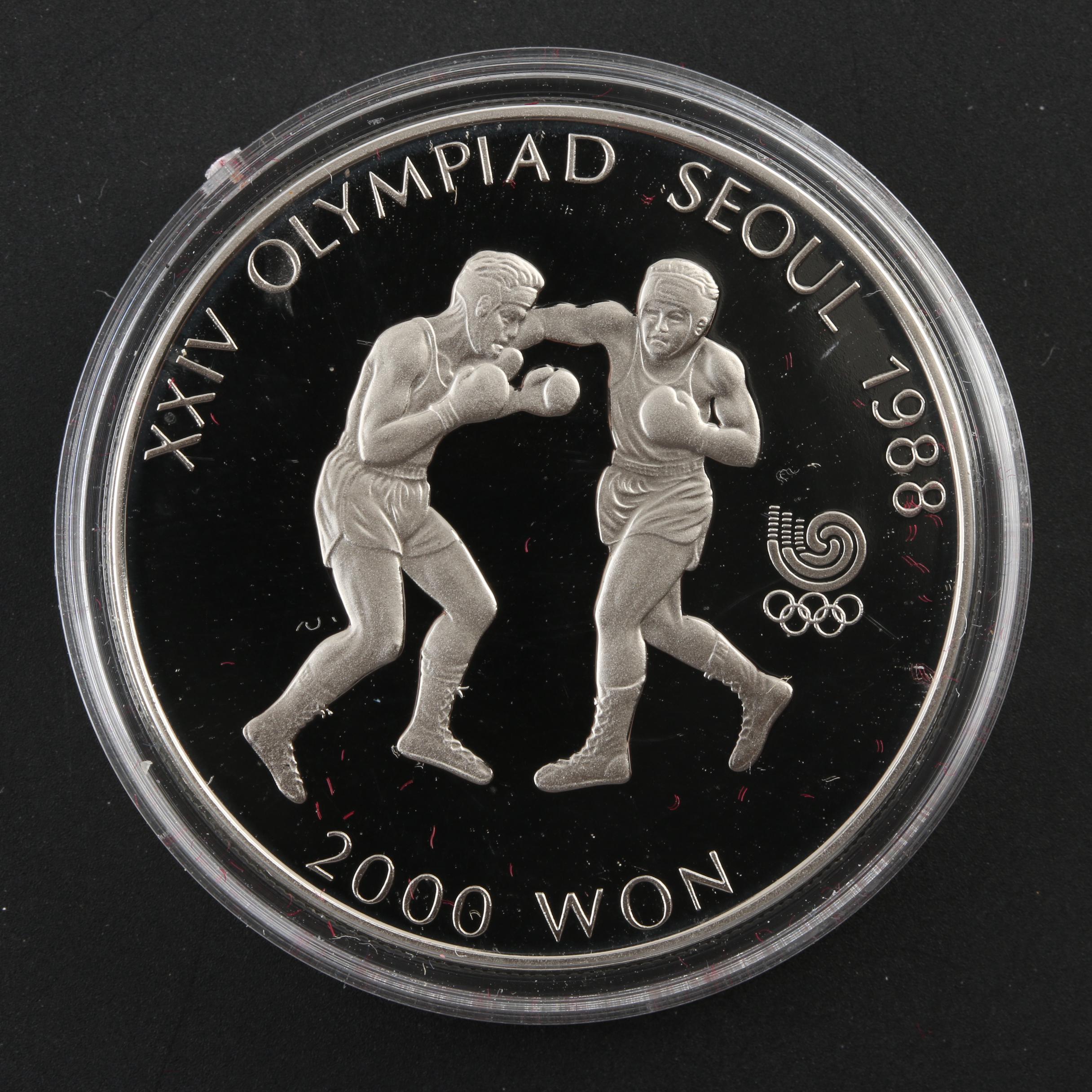 1988 Korea Seoul Olympics Commemorative Silver Proof Five Coin Set
