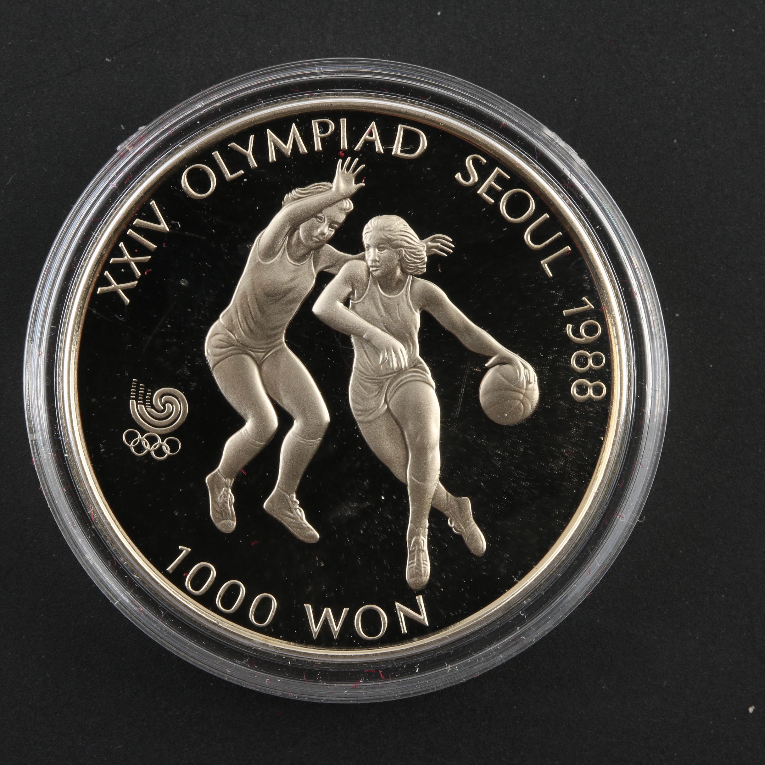 1988 Korea Seoul Olympics Commemorative Silver Proof Five Coin Set