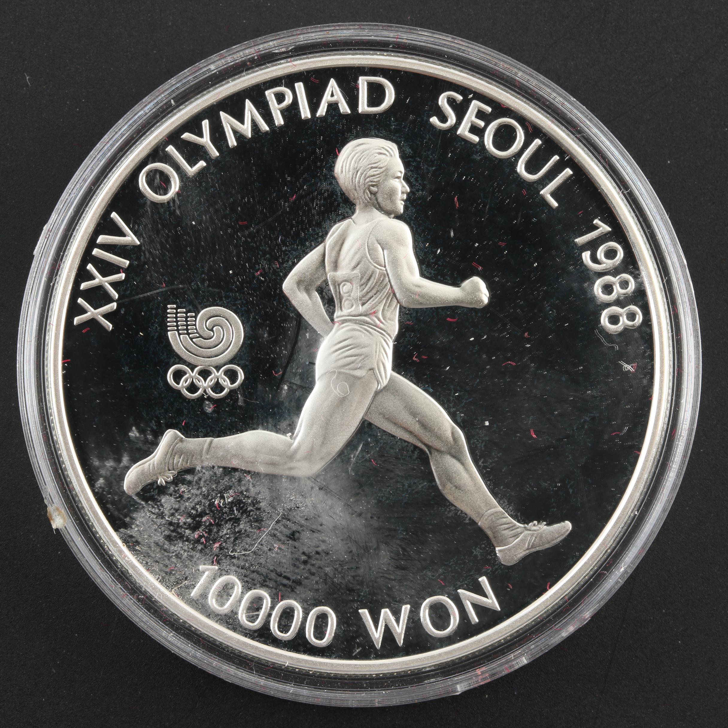 1988 Korea Seoul Olympics Commemorative Silver Proof Five Coin Set