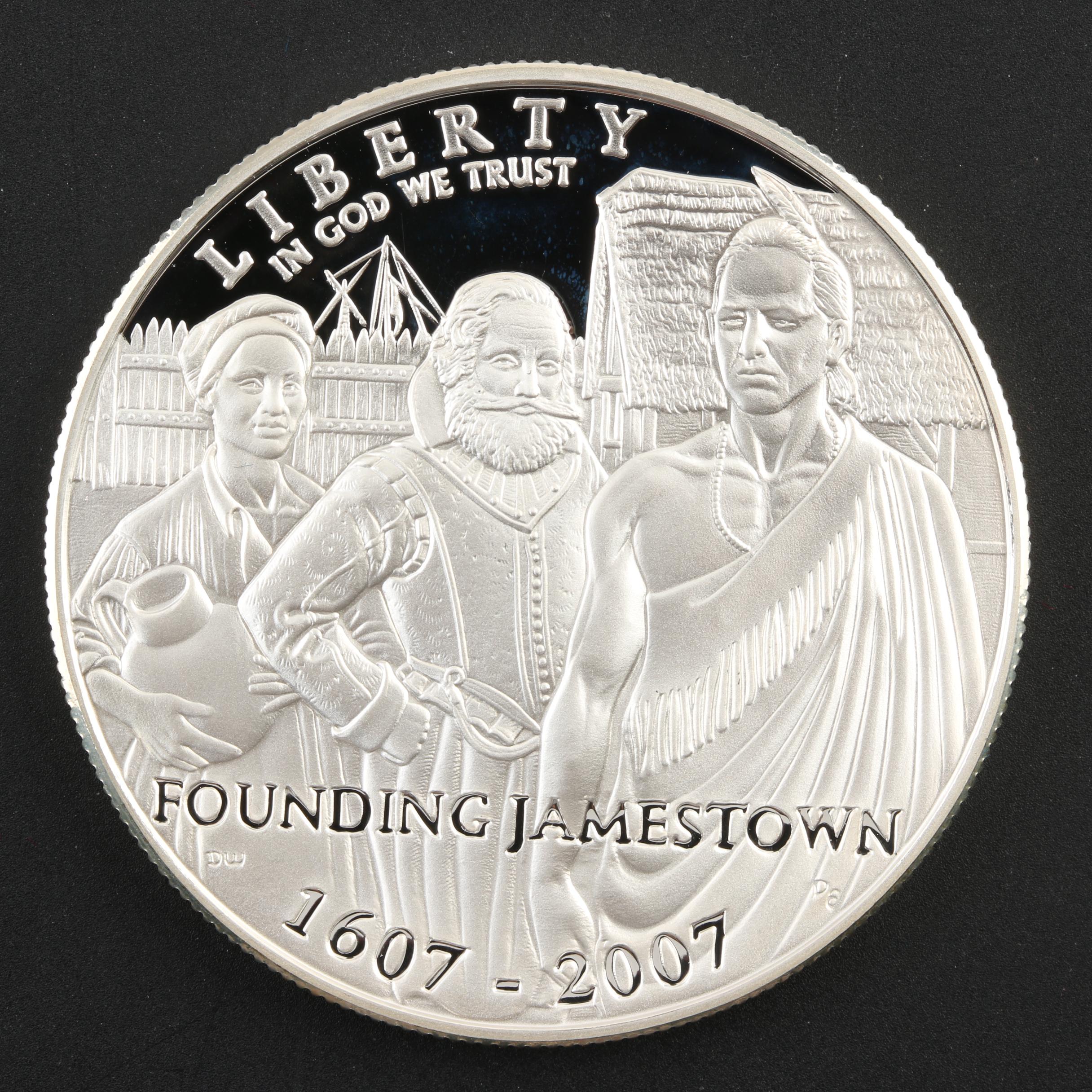 2007 Jamestown 400th Anniversary Commemorative Silver Proof Dollar