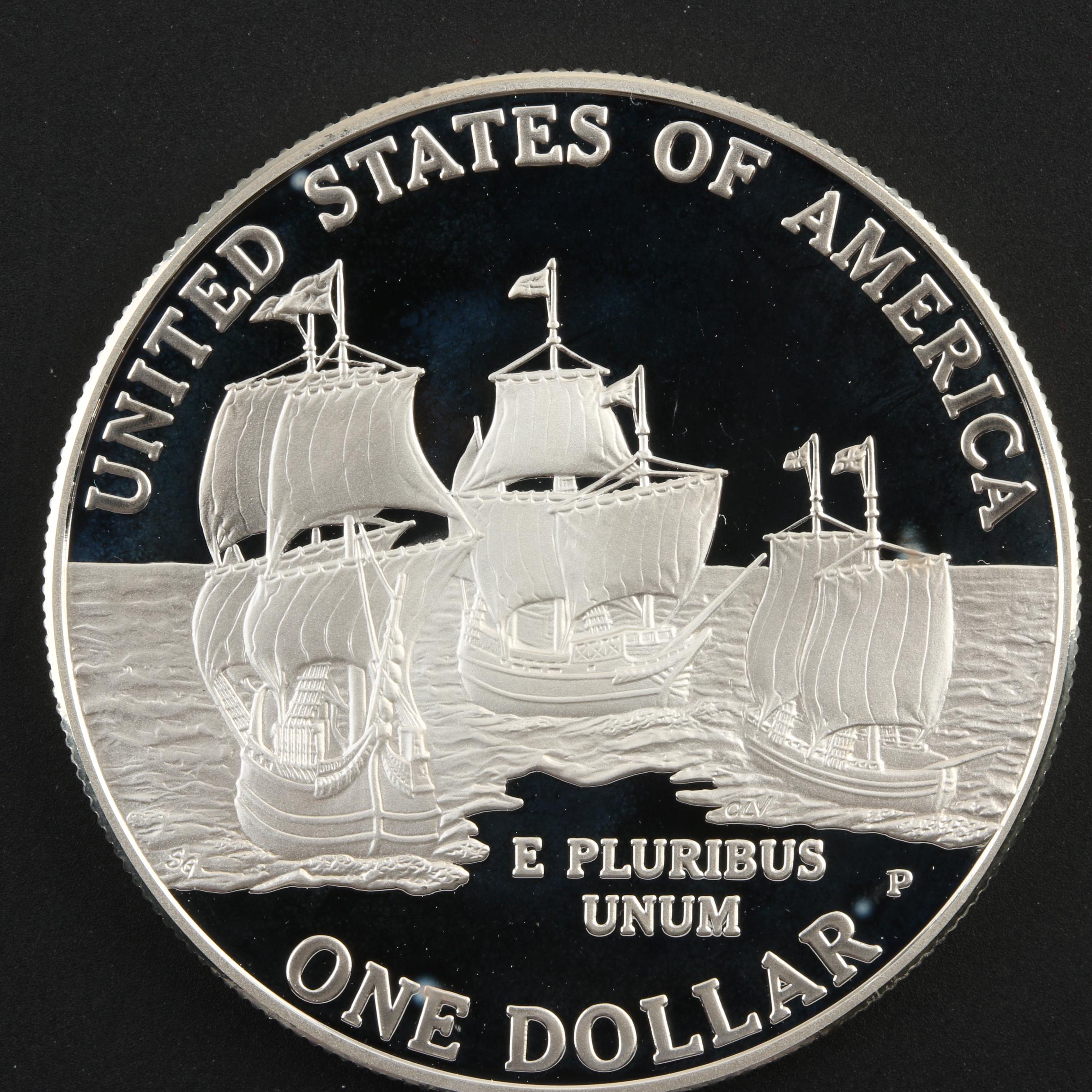 2007 Jamestown 400th Anniversary Commemorative Silver Proof Dollar