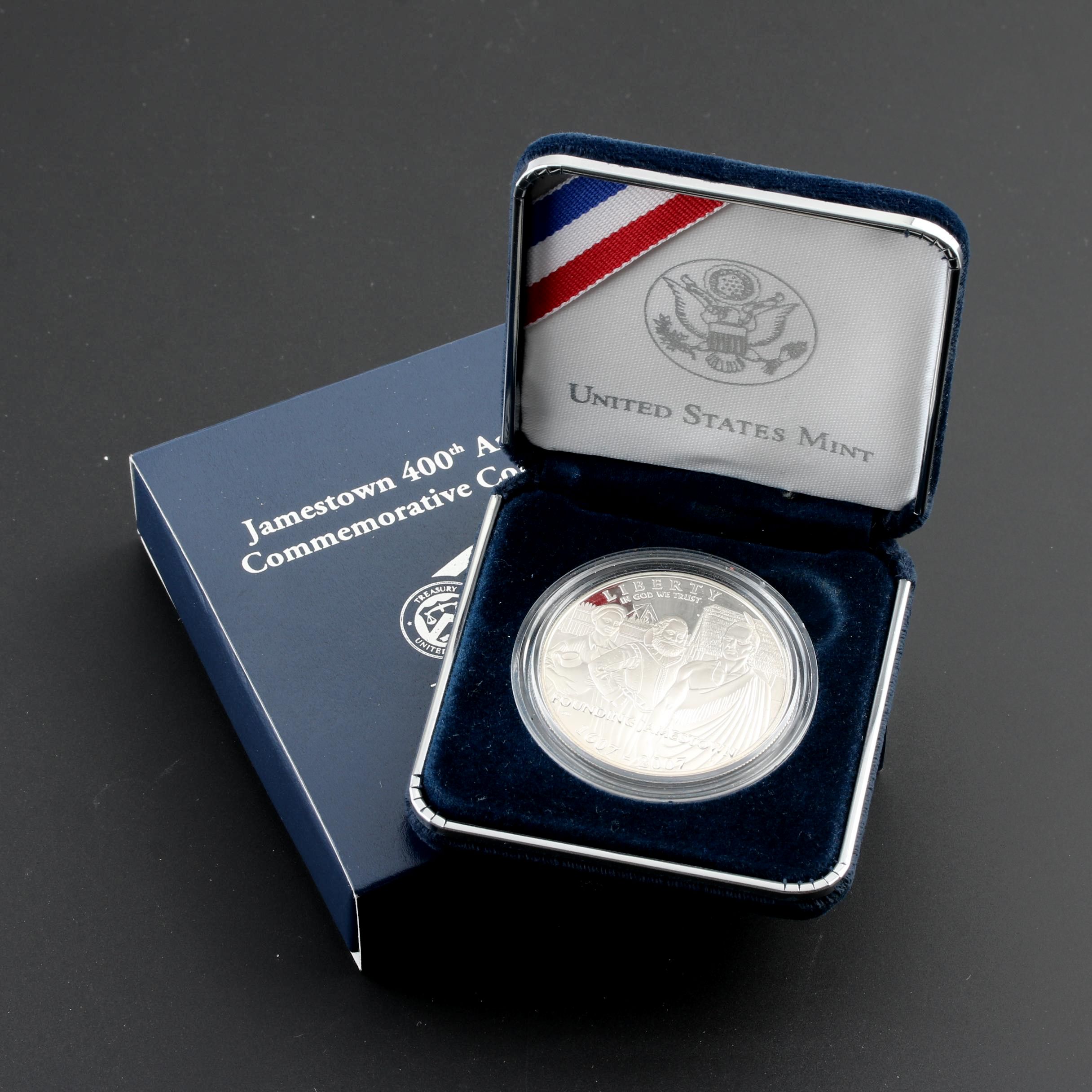2007 Jamestown 400th Anniversary Commemorative Silver Proof Dollar