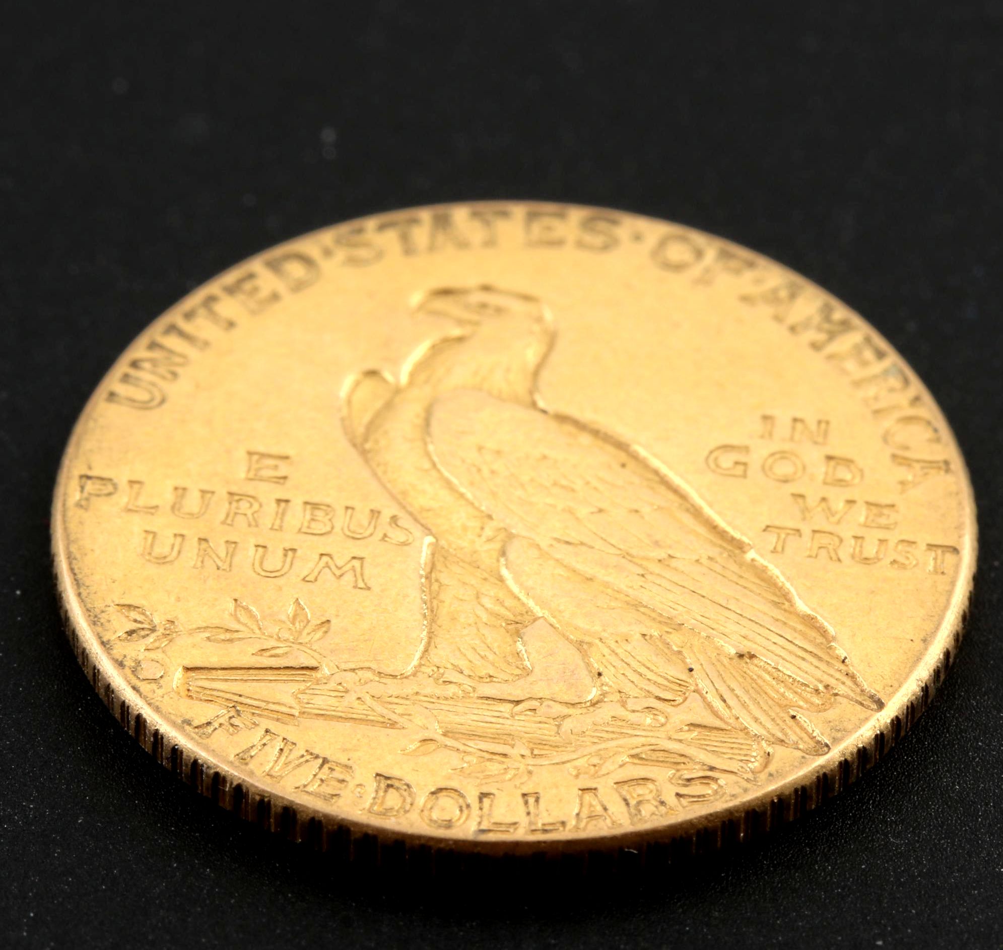 1909-D Indian Head $5 Half Eagle Gold Coin