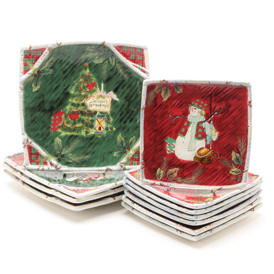 Susan Winget Christmas and Winter Themed Dinnerware