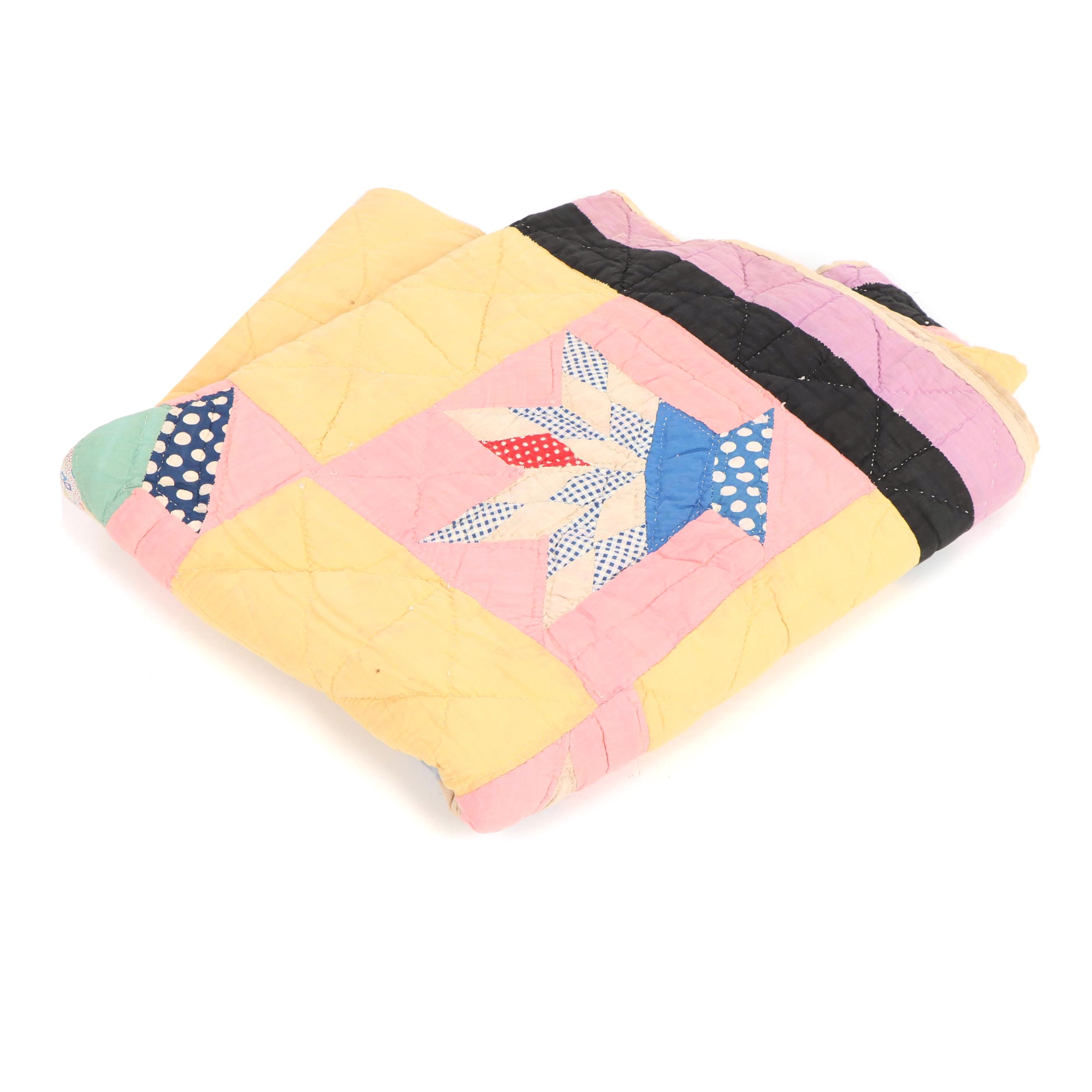 Handmade "Cactus Basket" Quilt