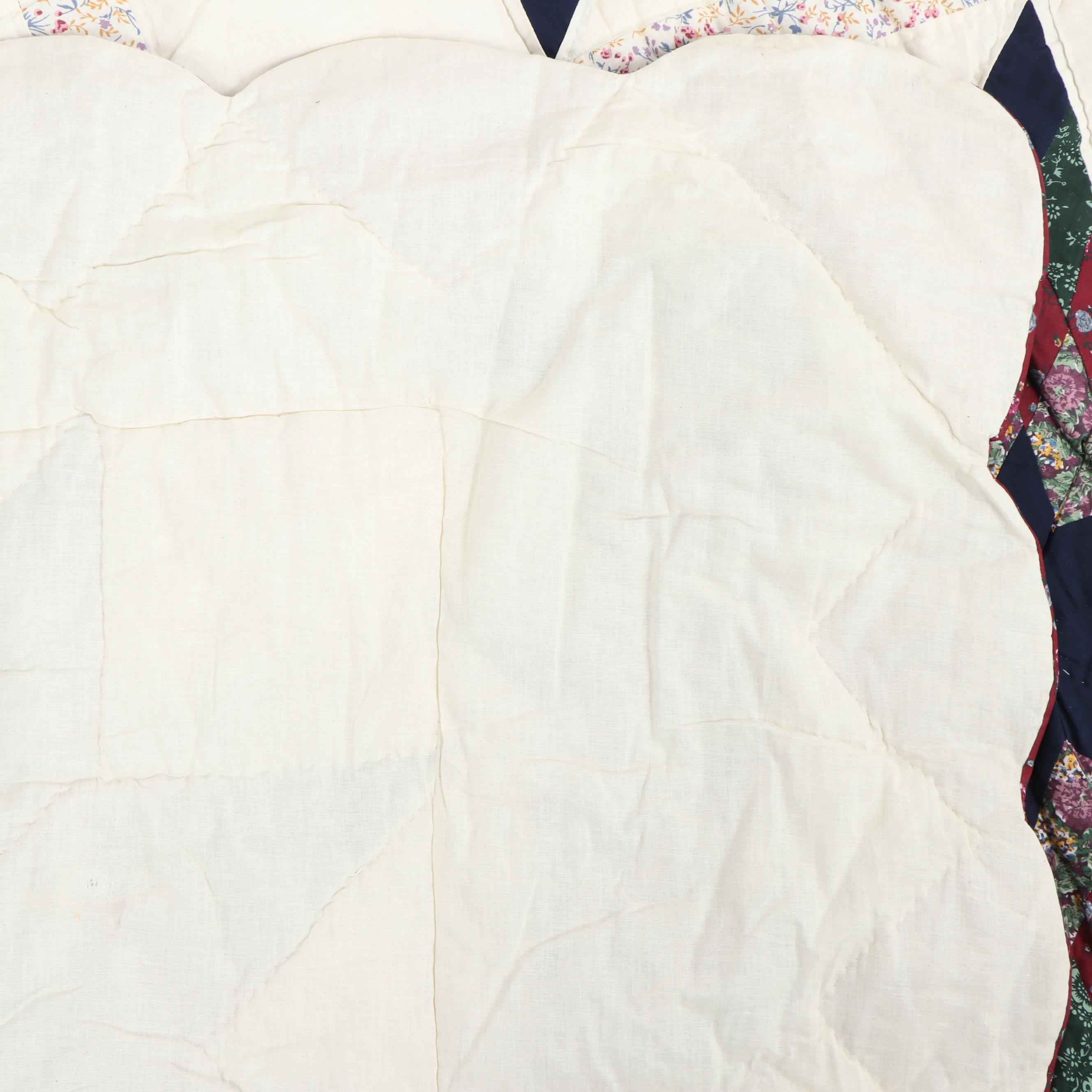 "Eight-Pointed Star" Handmade Quilt