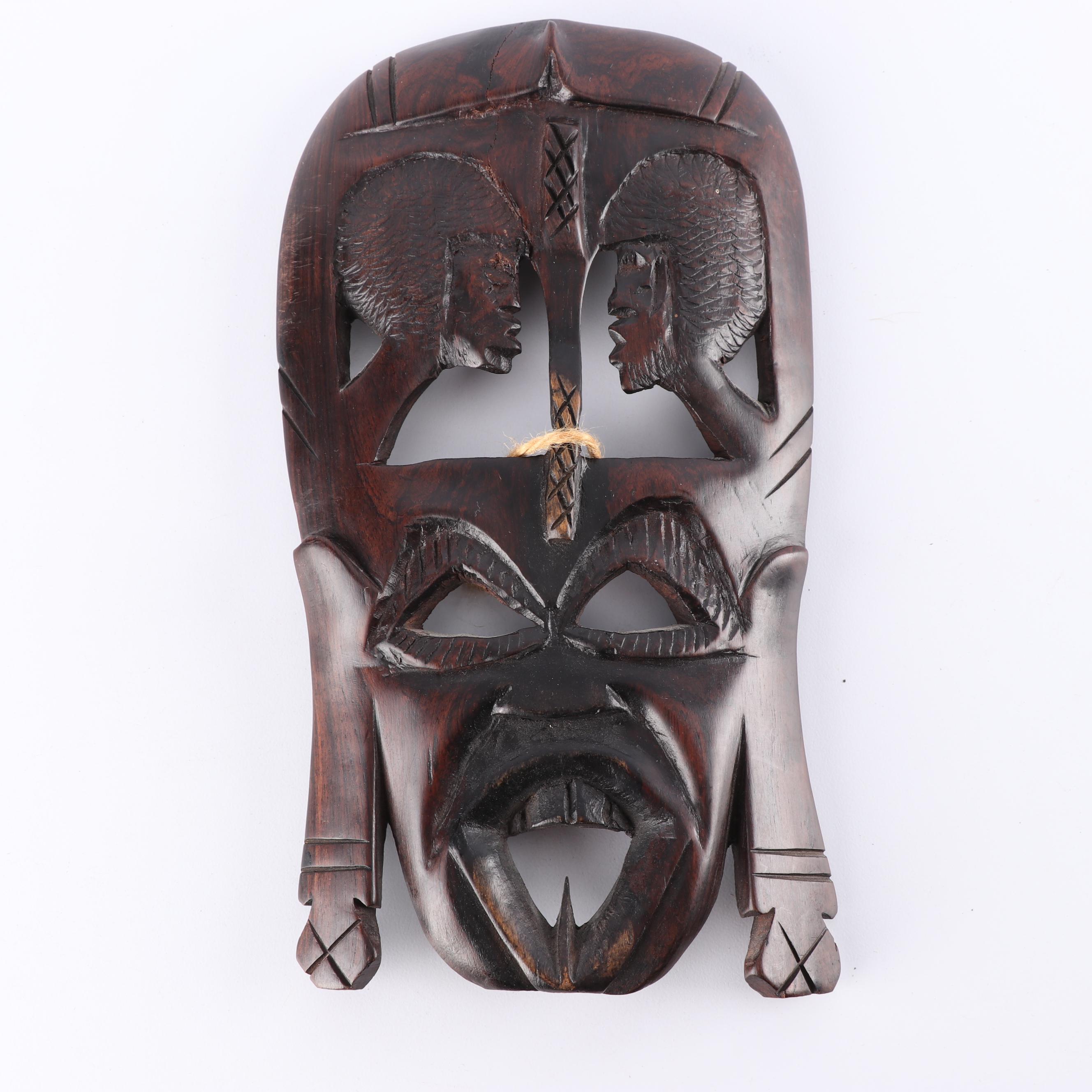 East African and Mexican Style Wood Masks and Carvings