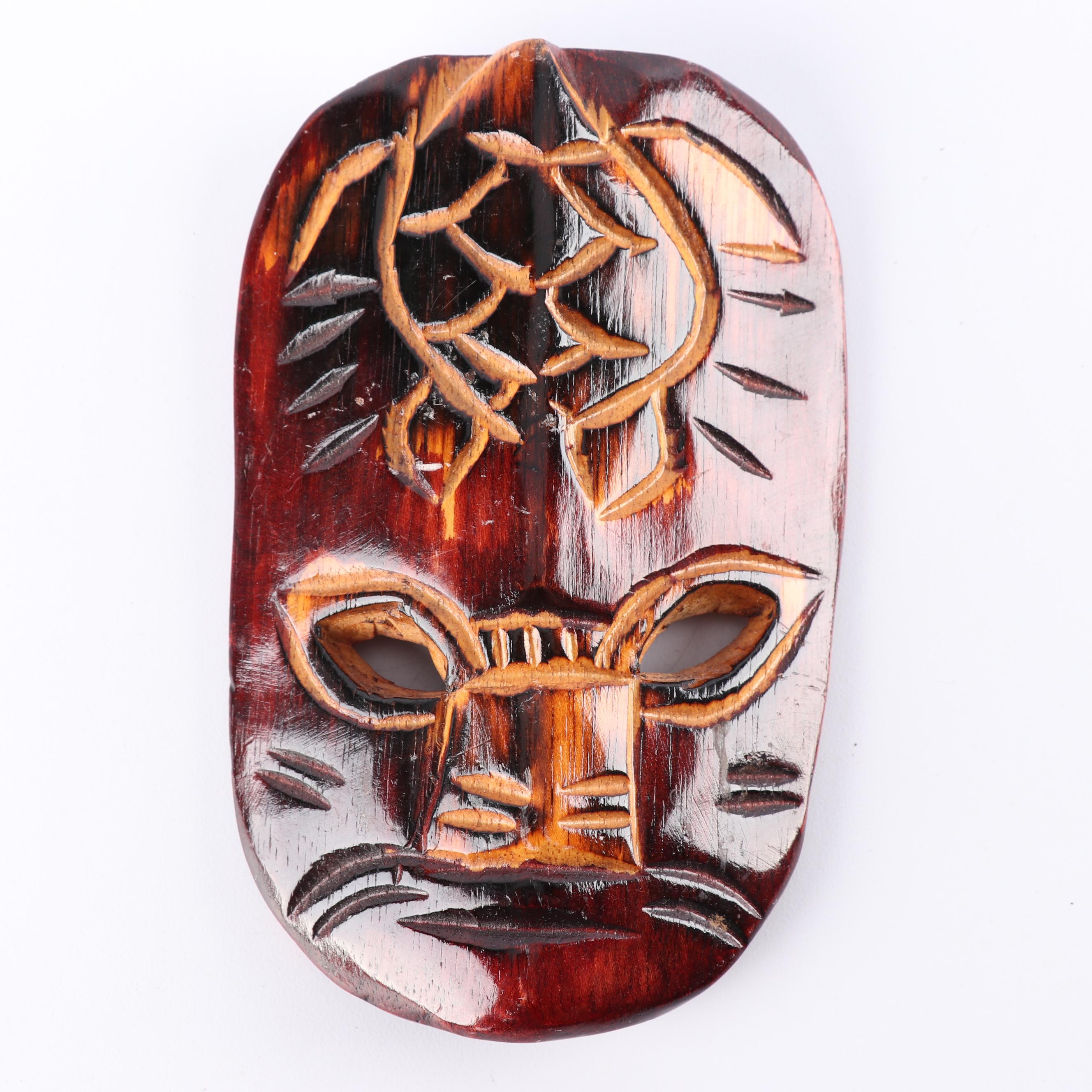 East African and Mexican Style Wood Masks and Carvings