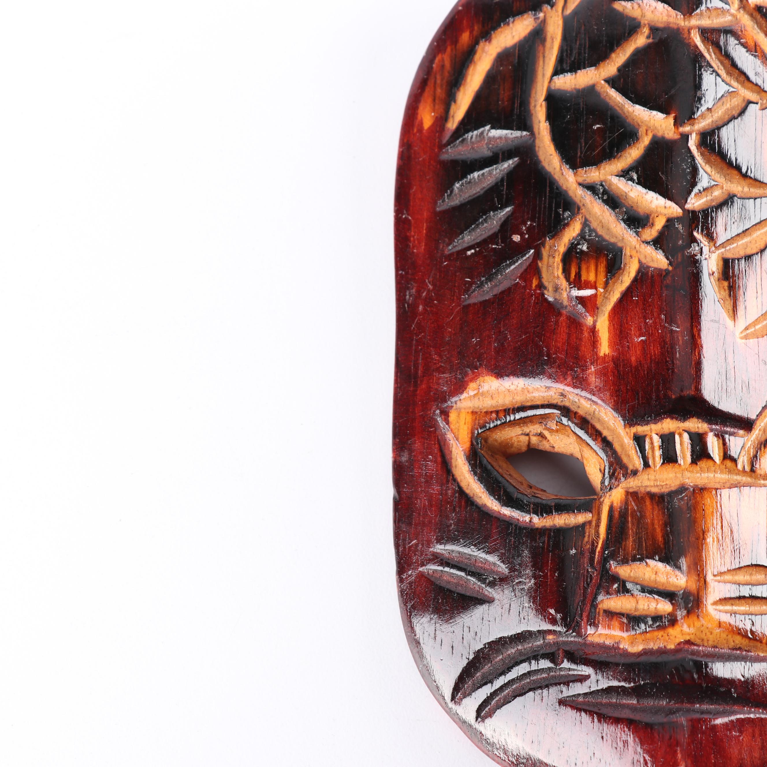 East African and Mexican Style Wood Masks and Carvings