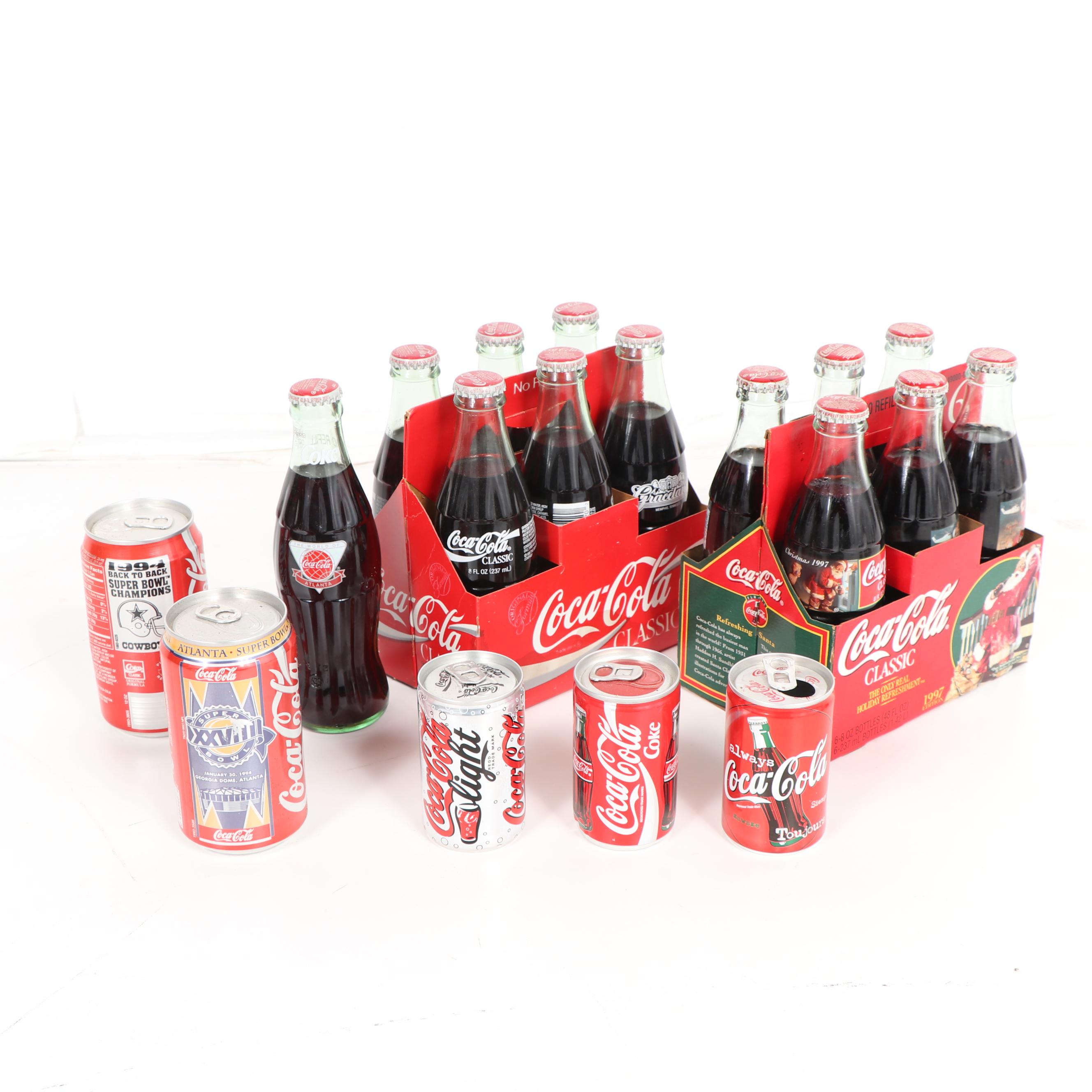 Coca-Cola Bottles, Cans, Figurines and Other Memorabilia