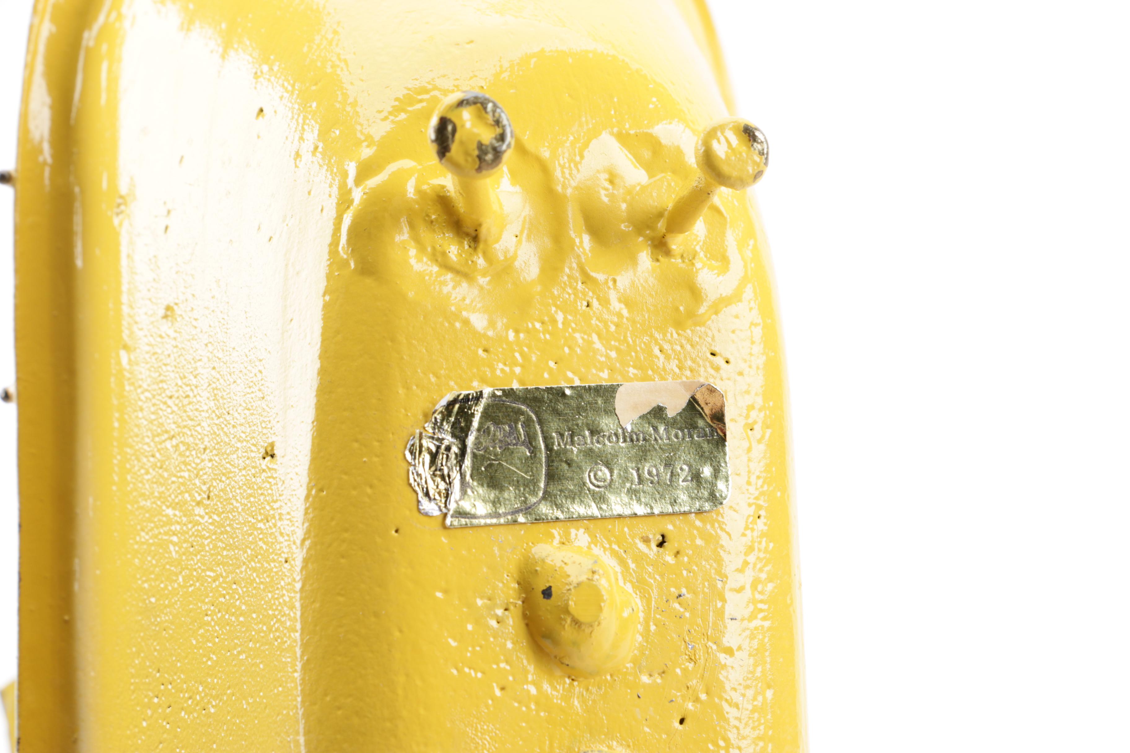 1972 Malcolm Moran Bronze and Enamel Sculptures with Polished Stone Slab