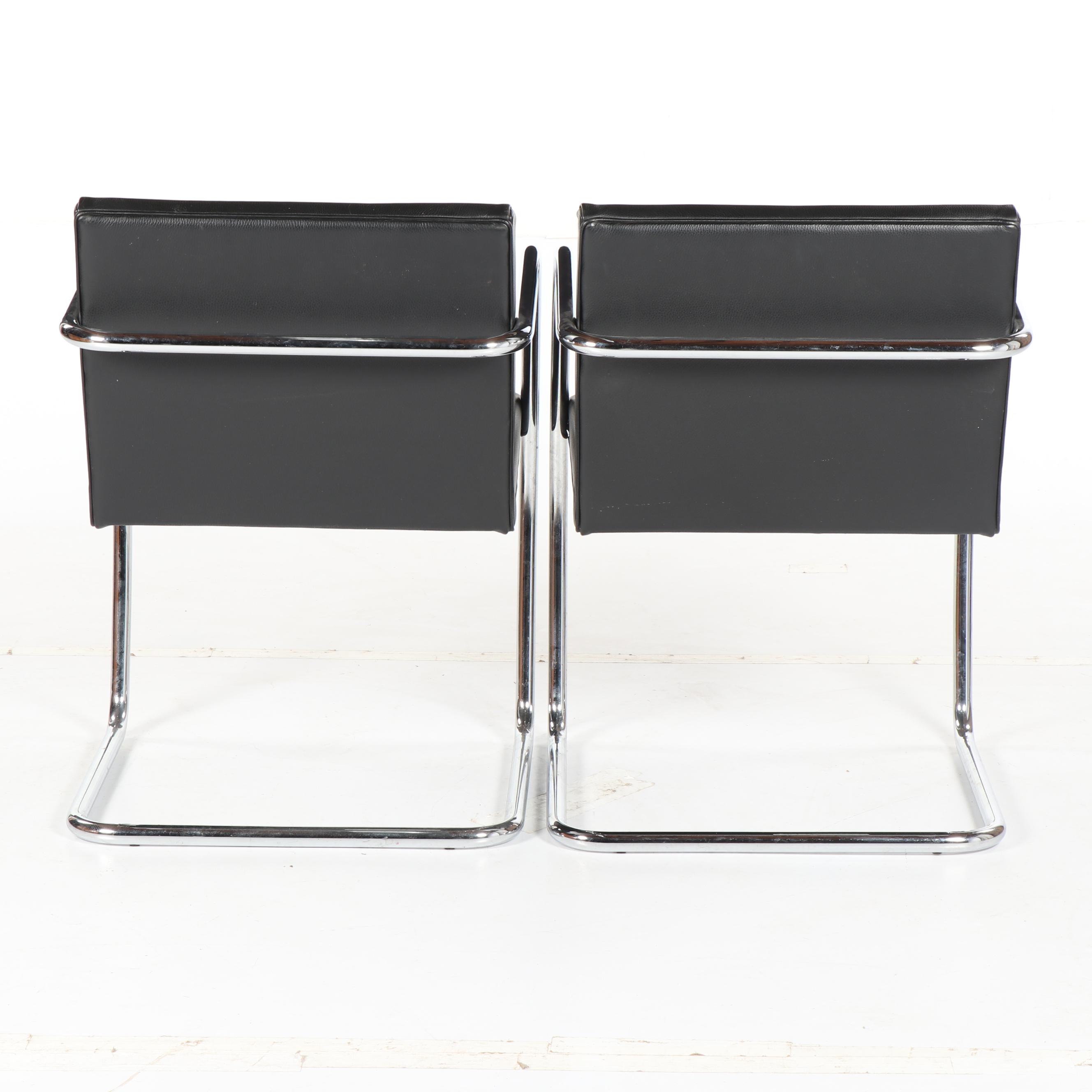 Mid Century Modern Metal Cantilever Chairs, 21st Century