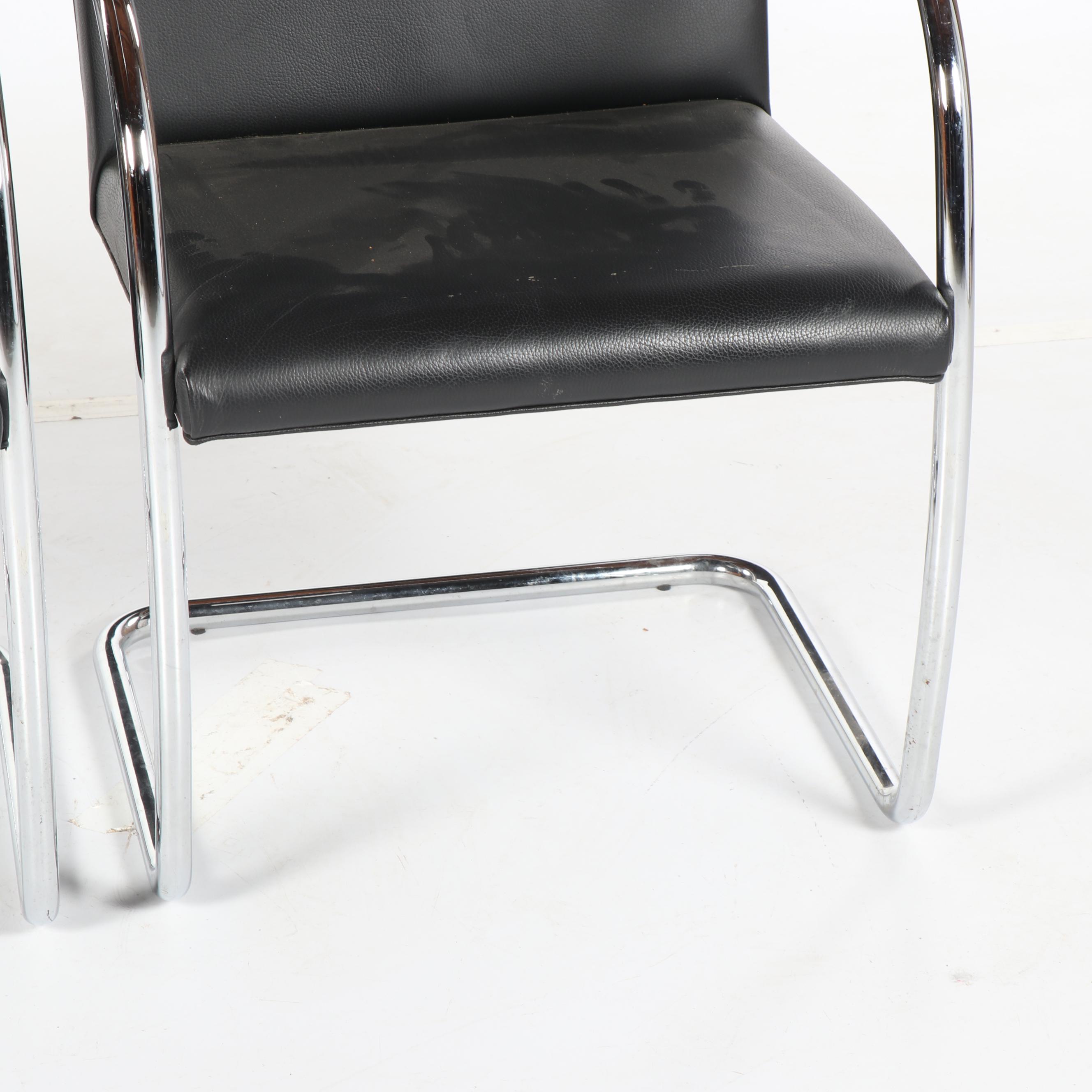 Mid Century Modern Metal Cantilever Chairs, 21st Century