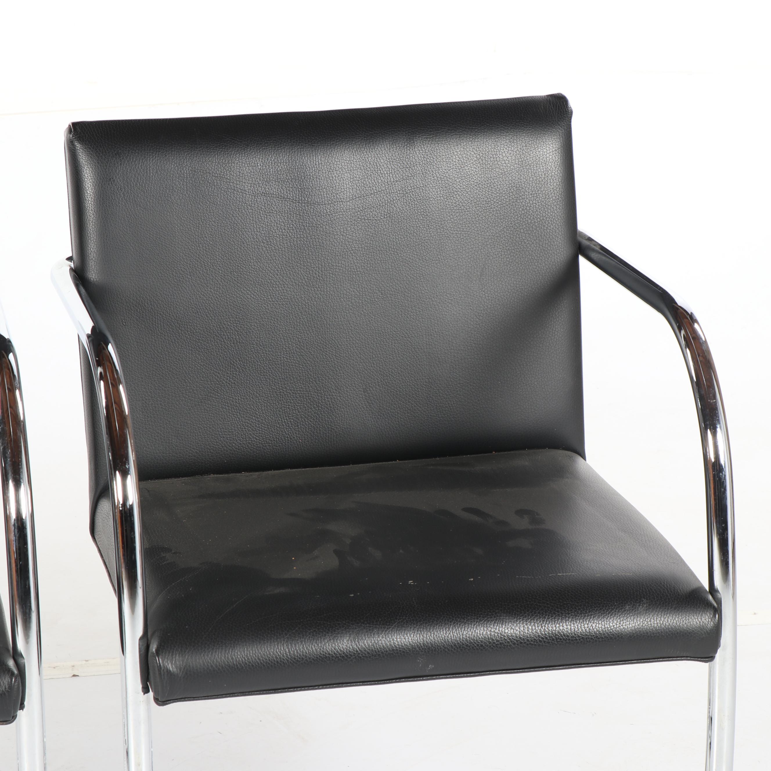 Mid Century Modern Metal Cantilever Chairs, 21st Century