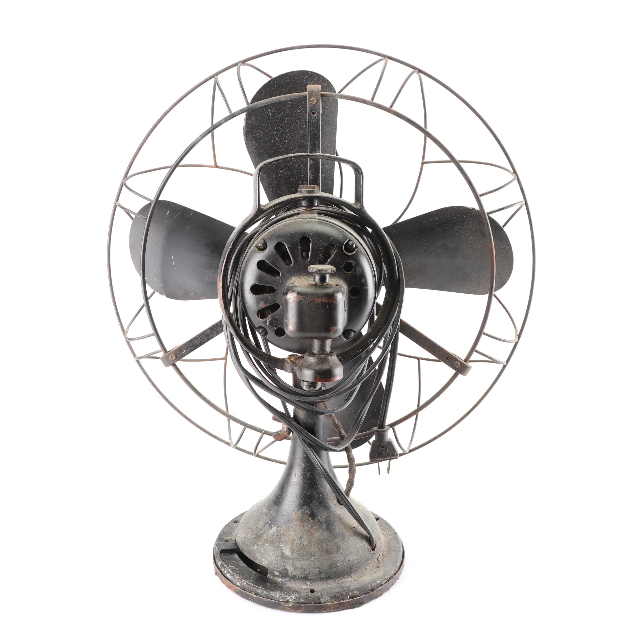 Vintage Hunter Cast Metal Desk Fan