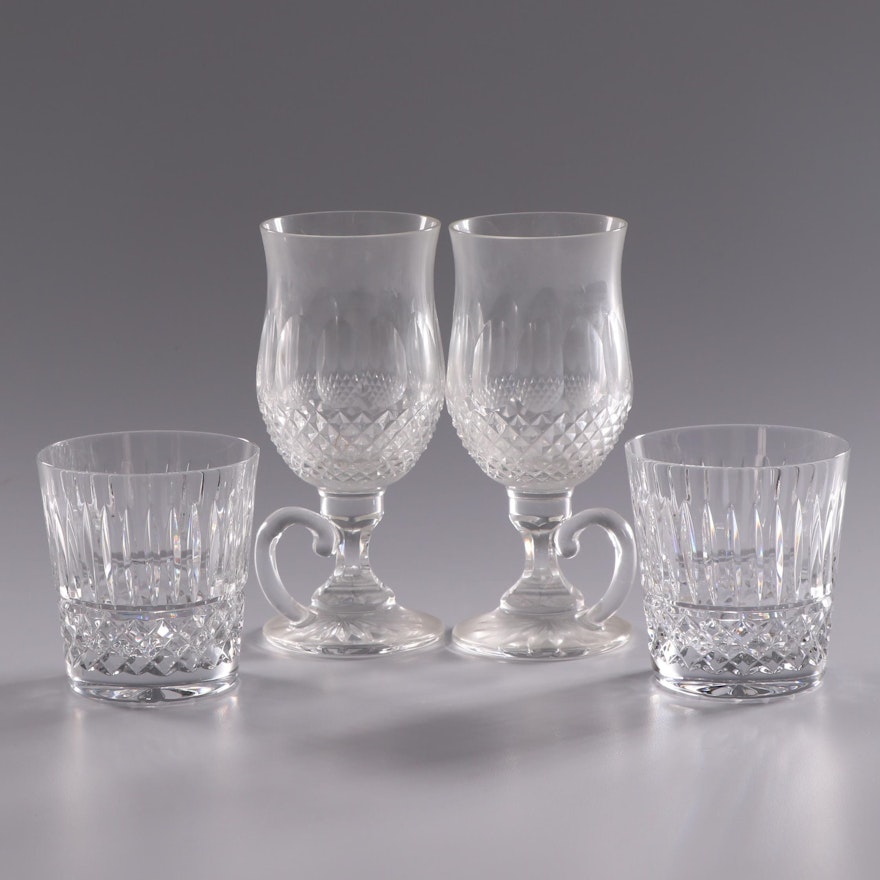 Waterford Crystal "Colleen" Irish Coffee Mugs and "Maeve" Old Fashioned Glasses