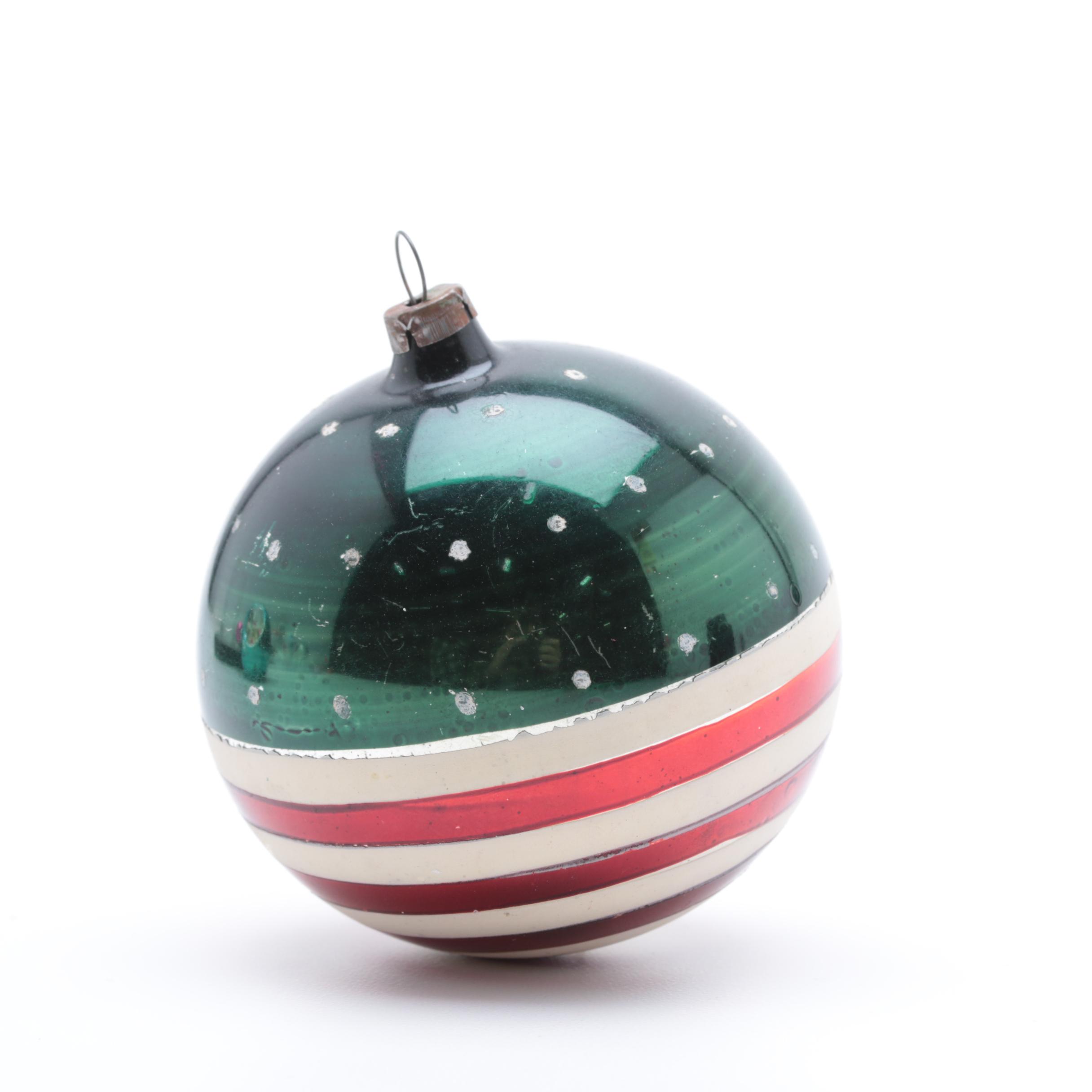 Four Antique Glass Christmas Ornaments