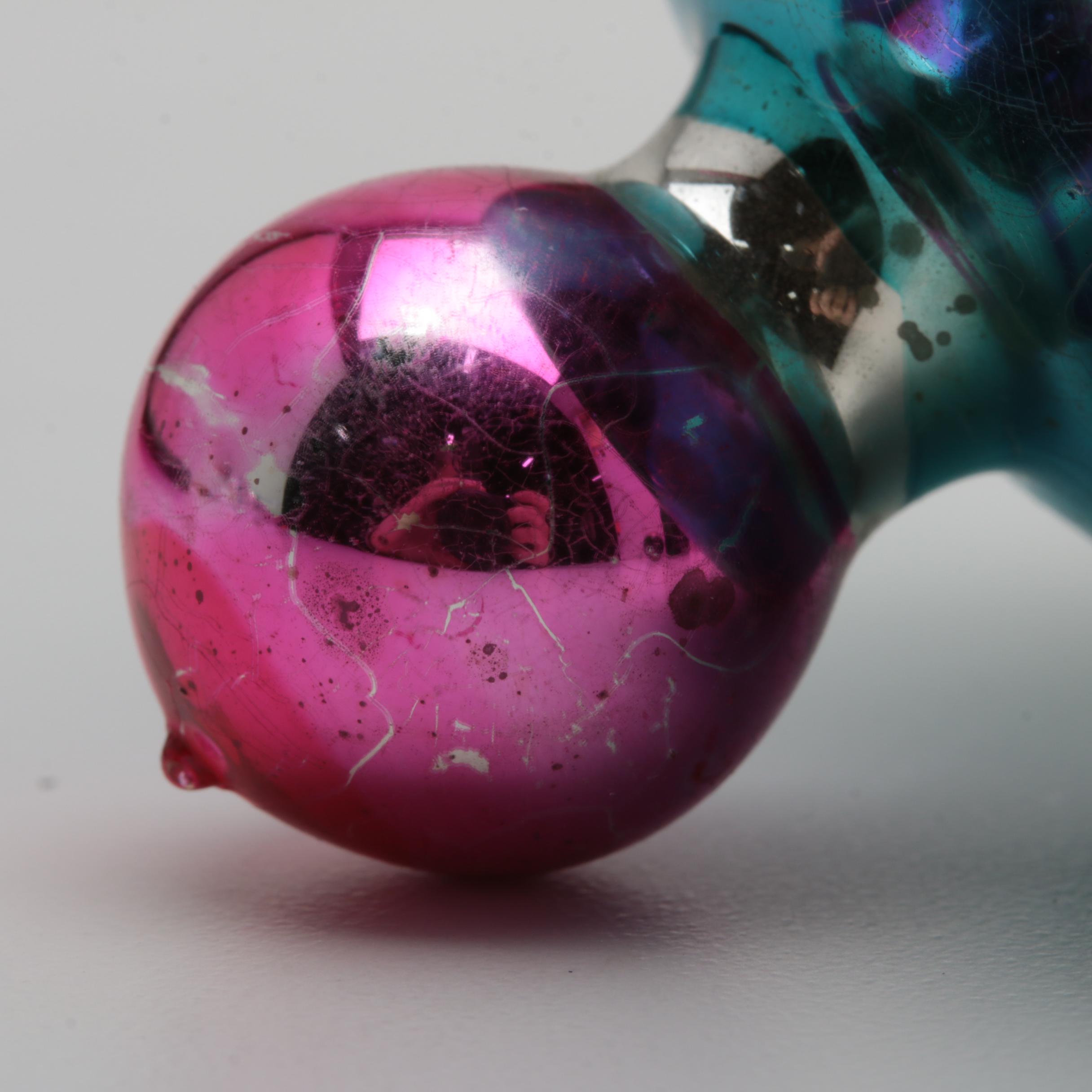 Four Antique Glass Christmas Ornaments