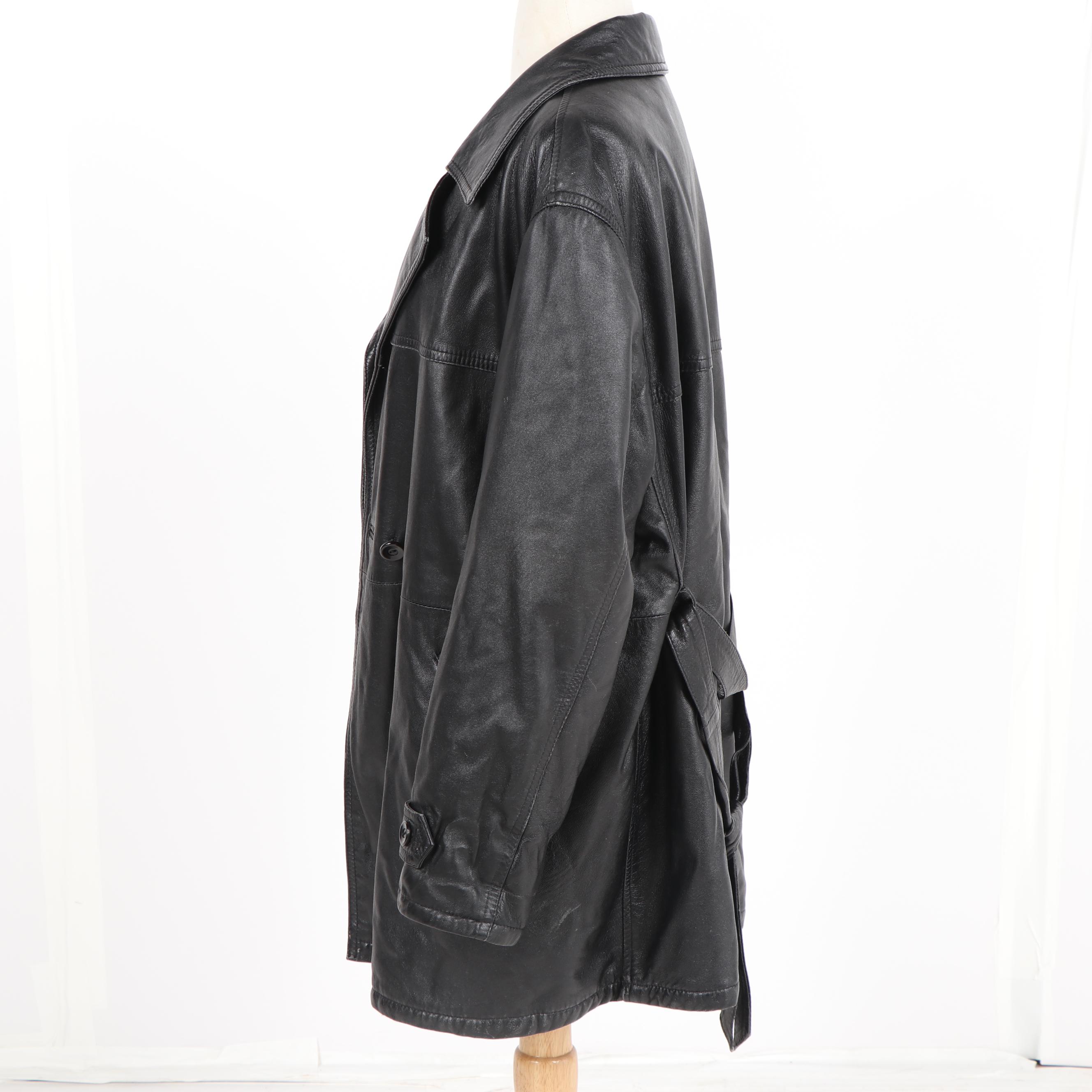 Women's Compagnie de Cuir Black Leather Coat