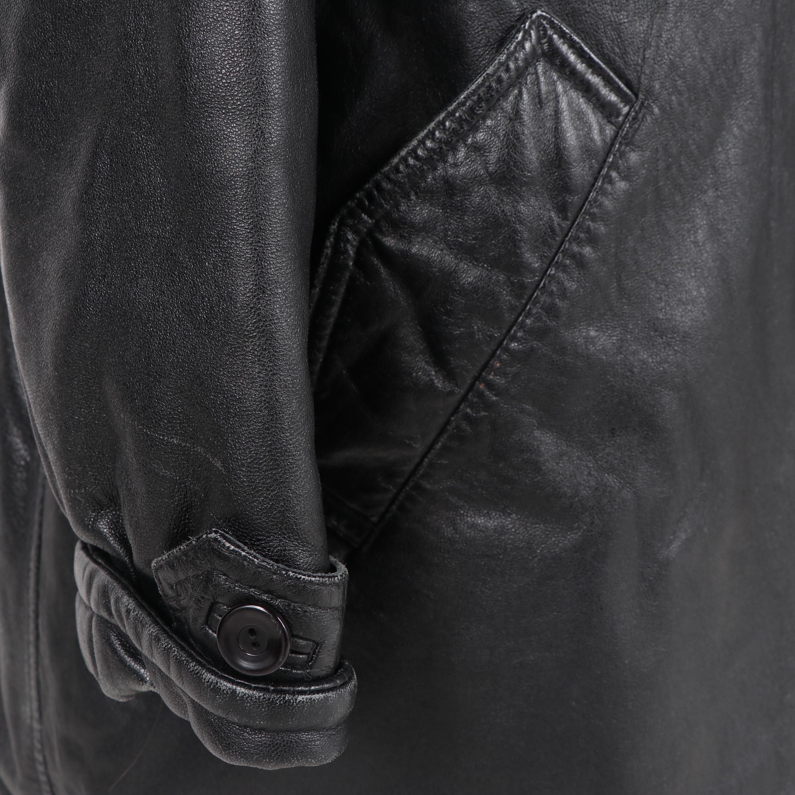 Women's Compagnie de Cuir Black Leather Coat