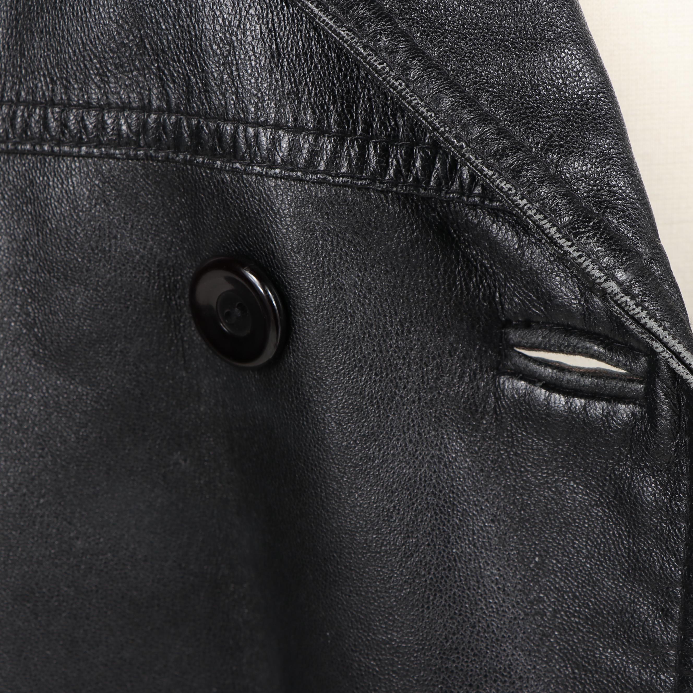 Women's Compagnie de Cuir Black Leather Coat