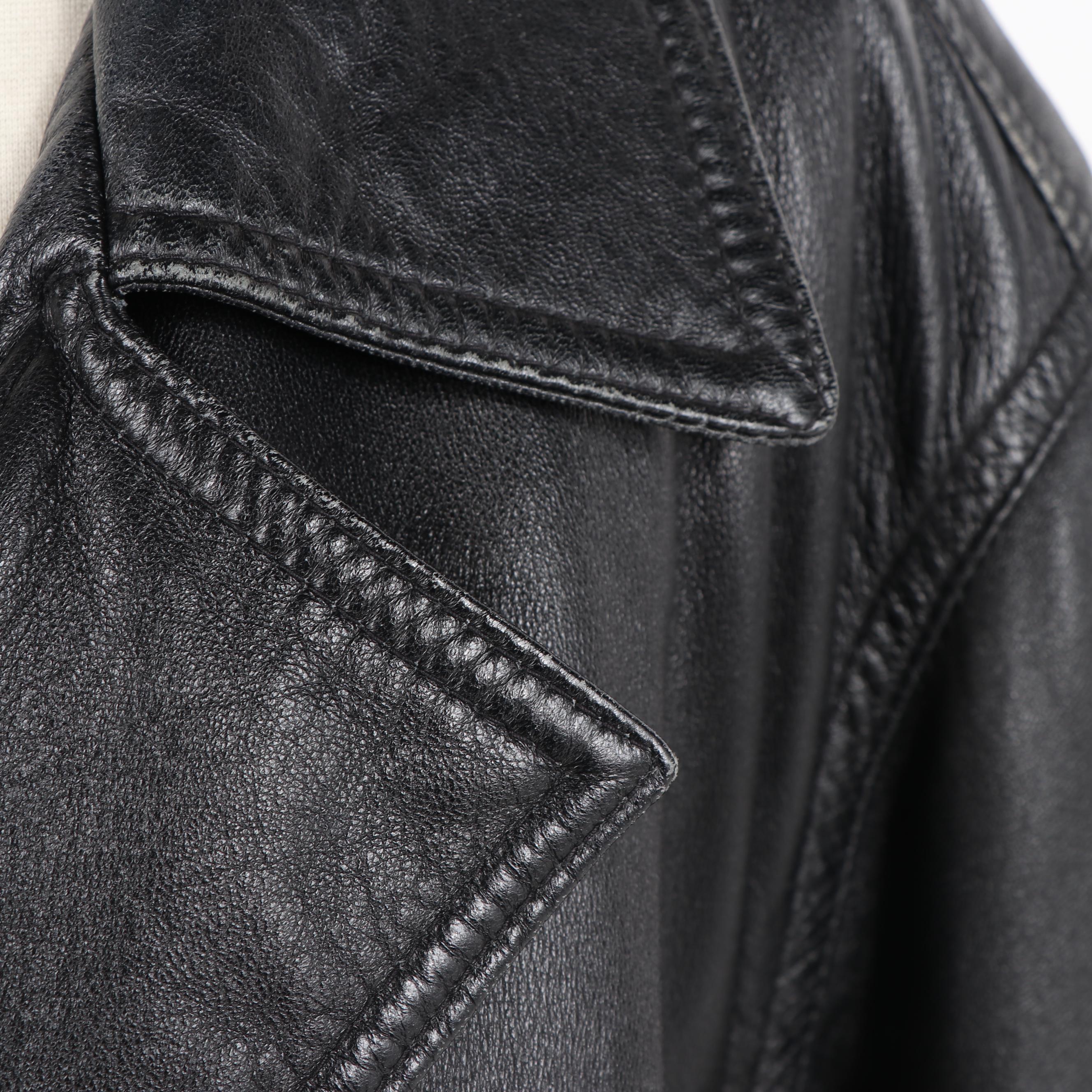 Women's Compagnie de Cuir Black Leather Coat