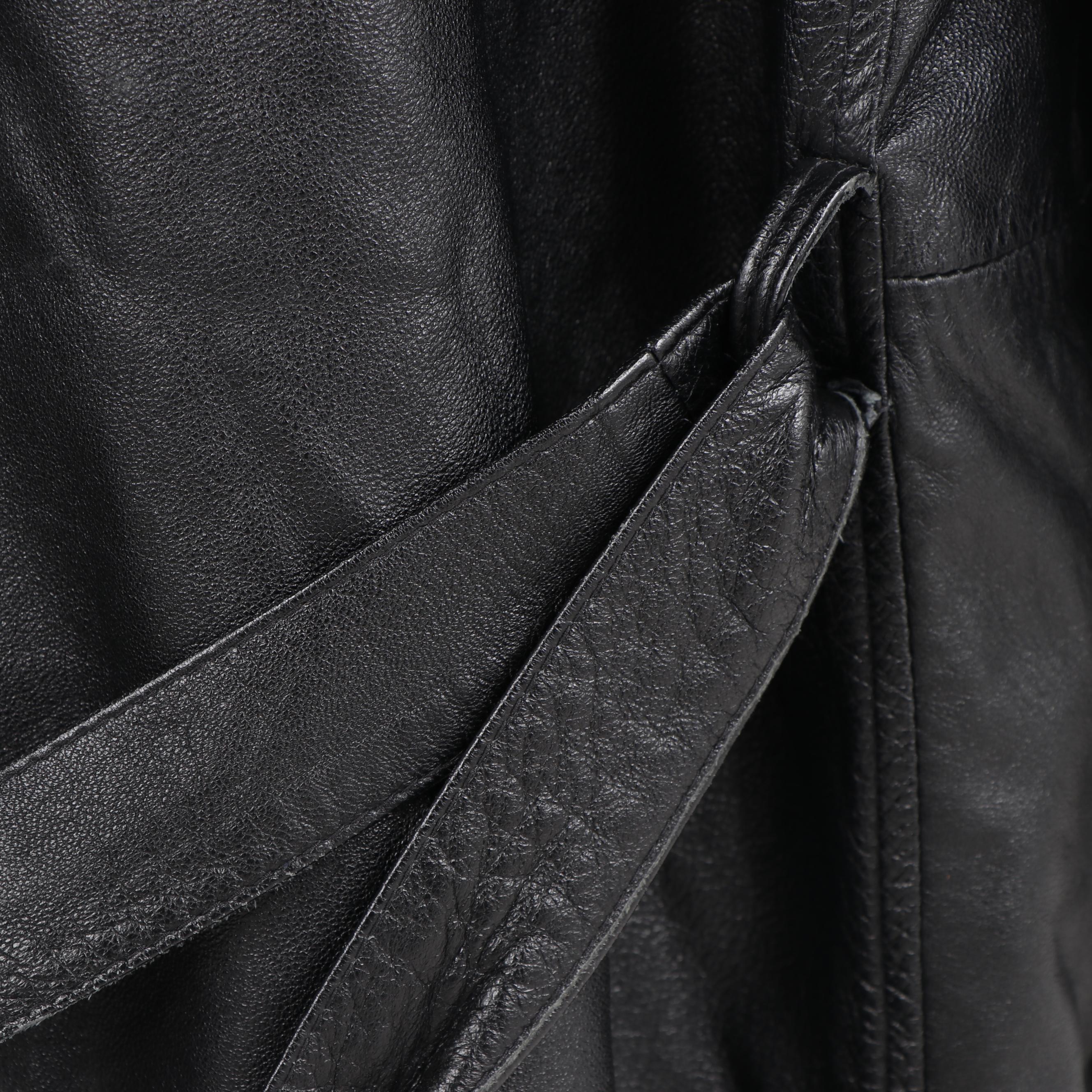 Women's Compagnie de Cuir Black Leather Coat