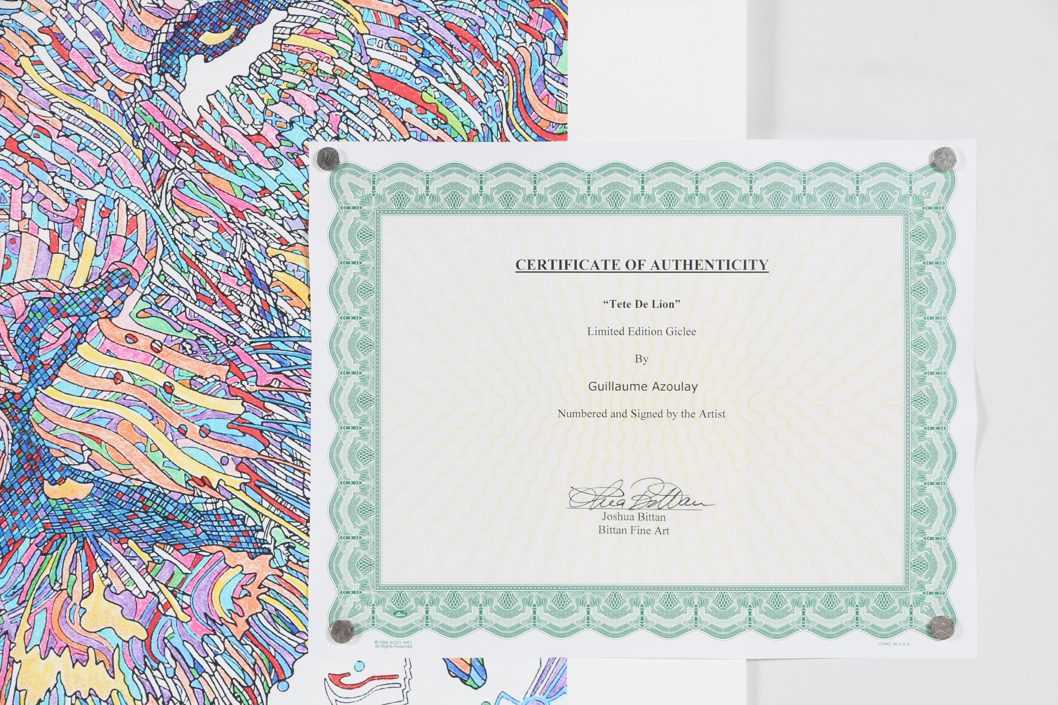Guillaume Azoulay Giclée "Tete De Lion"