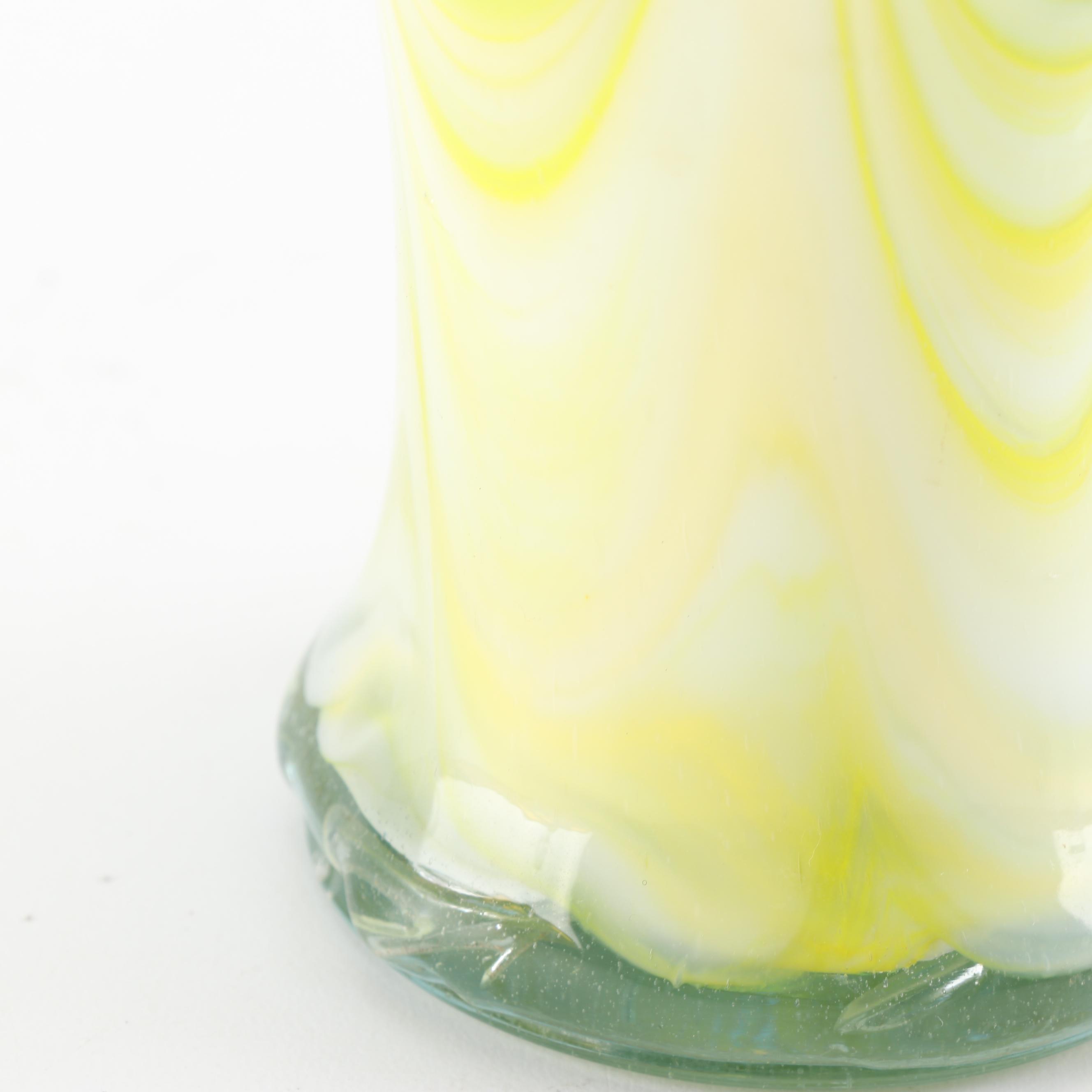 Art Glass Basket, Jug and Vase