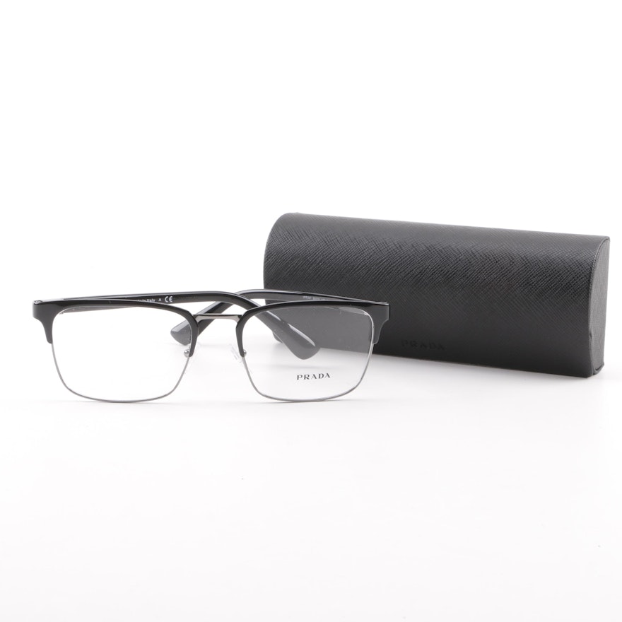 Prada VPR 54T Browline Eyeglasses with Case