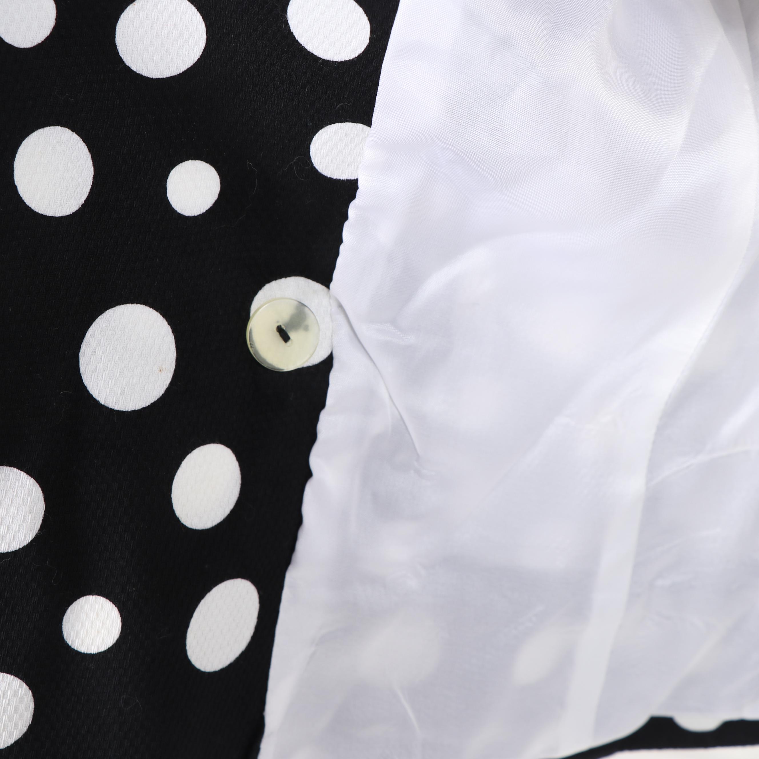 Women's Vintage Ricki Freeman for Teri Jon Black and White Polka Dot Skirt Suit