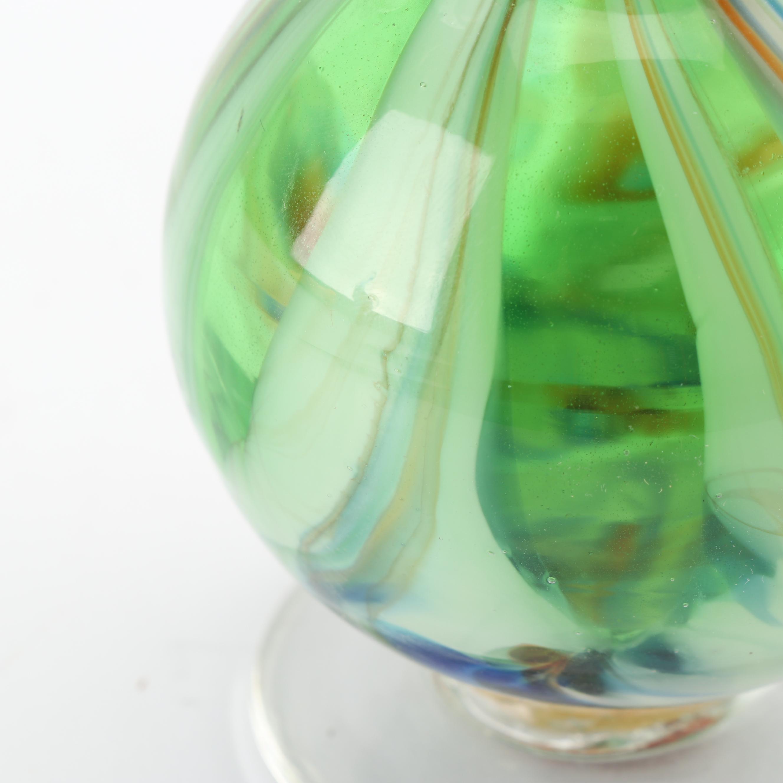 Art Glass Vase with Decorative Pipe and Elephant