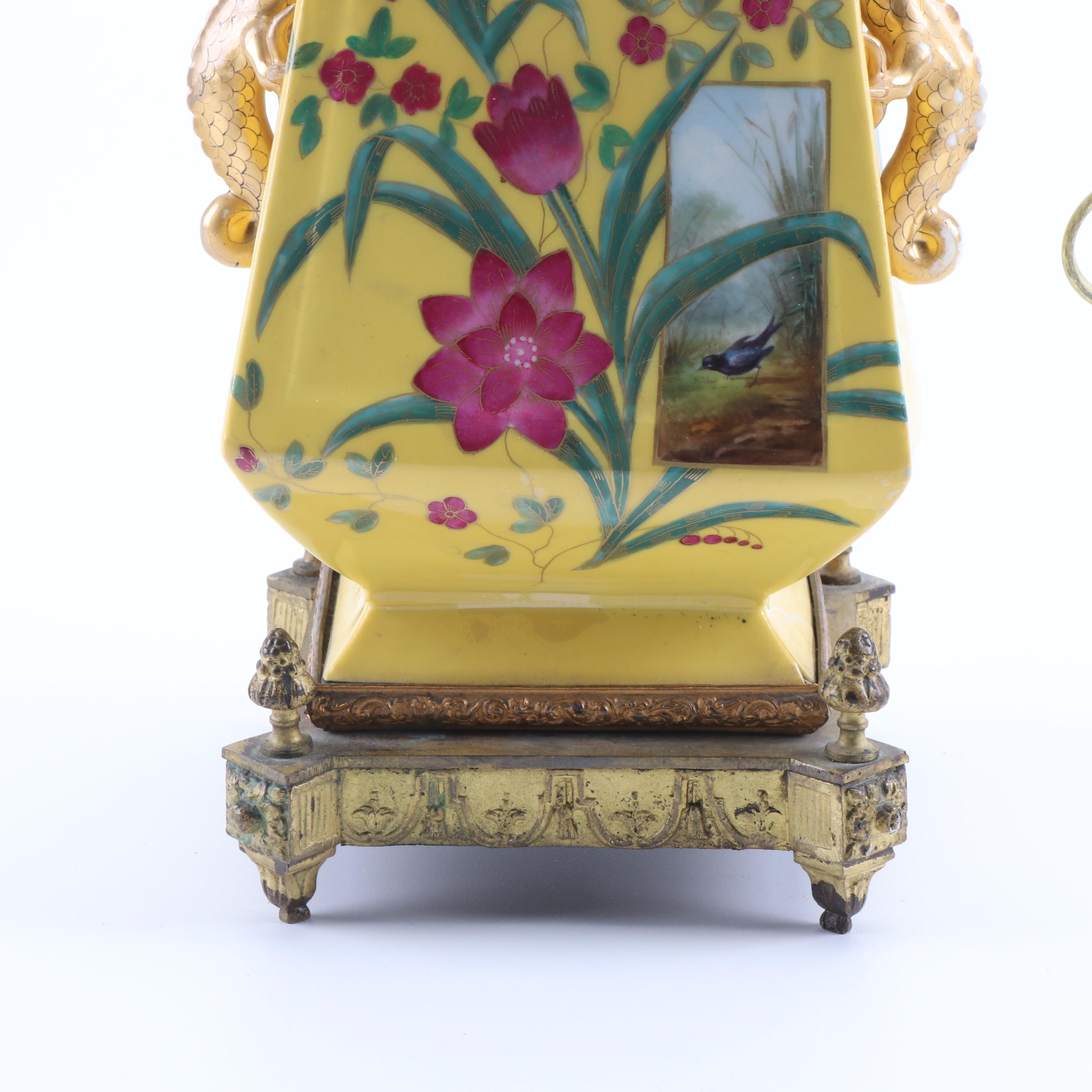 Aesthetic Movement Porcelain Vase Mounted as a Lamp, Late 19th Century