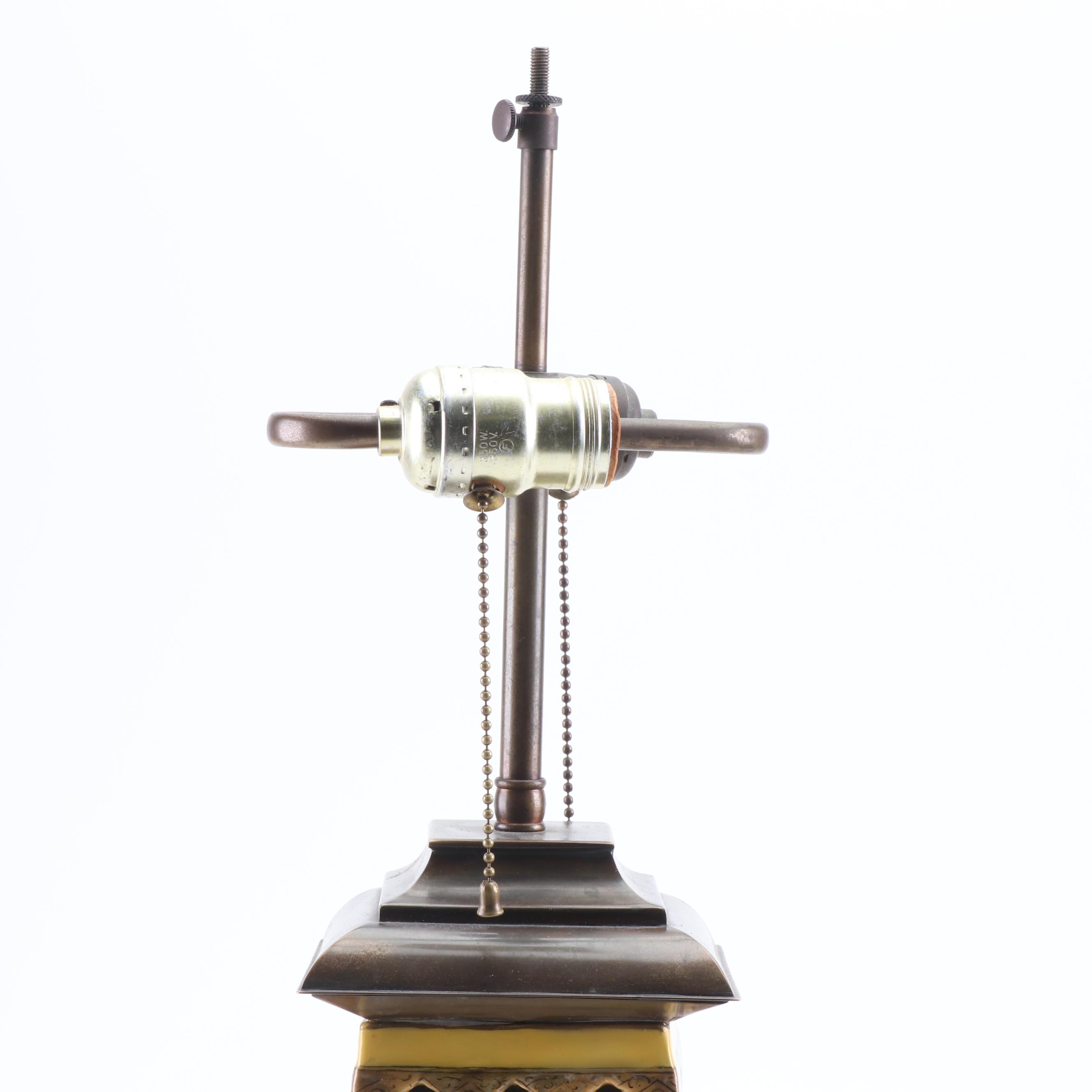 Aesthetic Movement Porcelain Vase Mounted as a Lamp, Late 19th Century