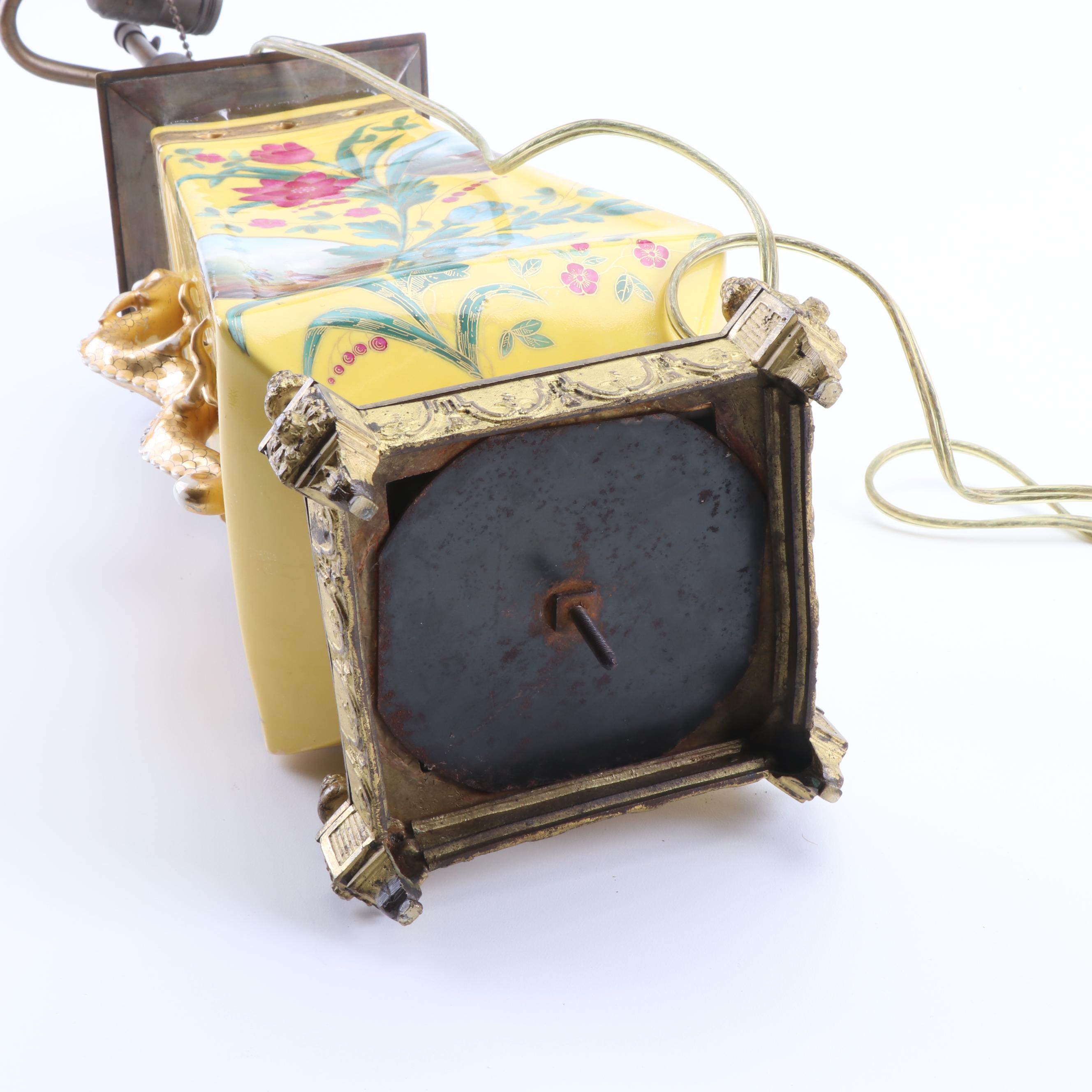 Aesthetic Movement Porcelain Vase Mounted as a Lamp, Late 19th Century