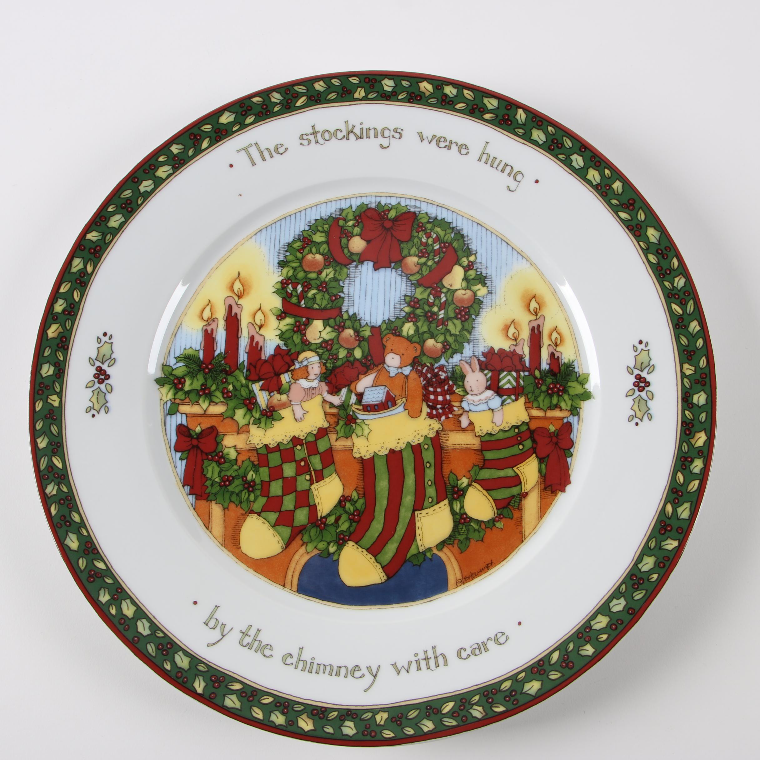 Portmeirion Studio "A Christmas Story" Porcelain Dinner Plate Set