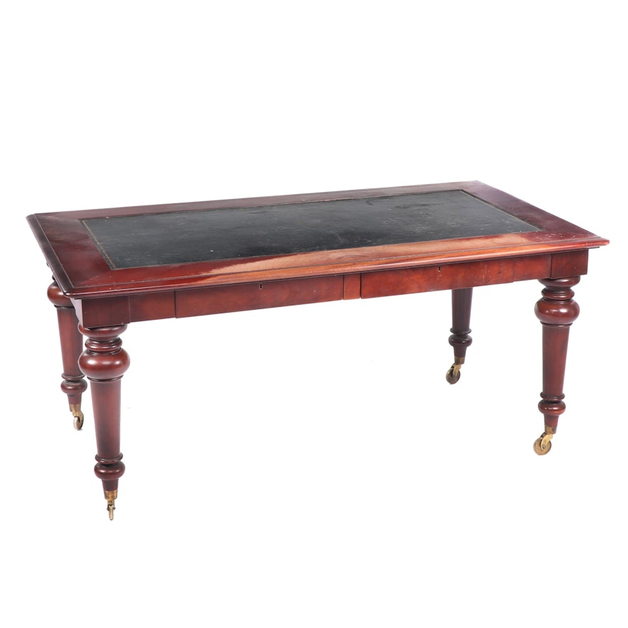 Federal Style Mahogany and Leather Writing Table by Ralph Lauren, 20th Century