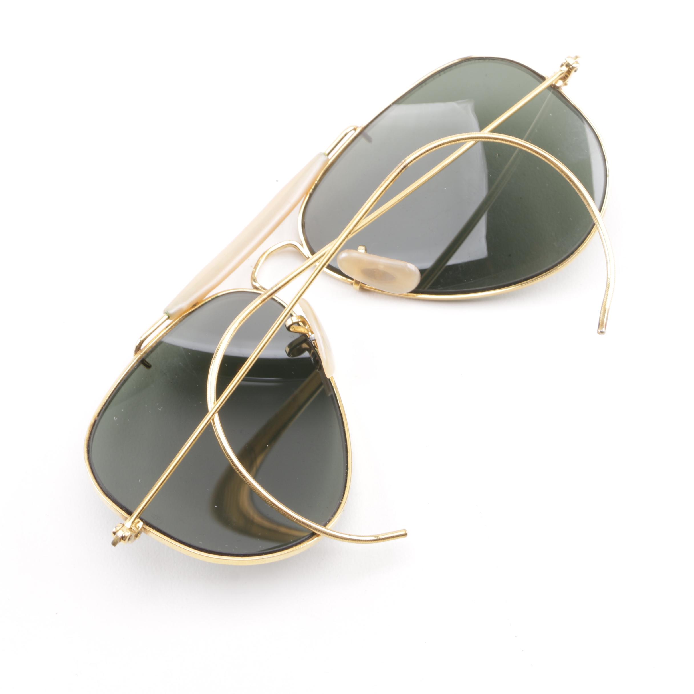 Circa 1970s Vintage Ray-Ban Outdoorsman Aviator Sunglasses