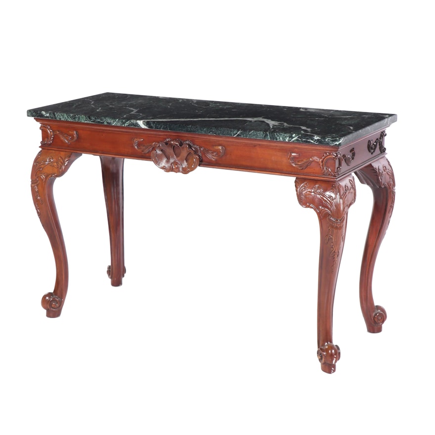 Louis XV Style Marble Top Console Table by Century Furniture, Mid 20th Century