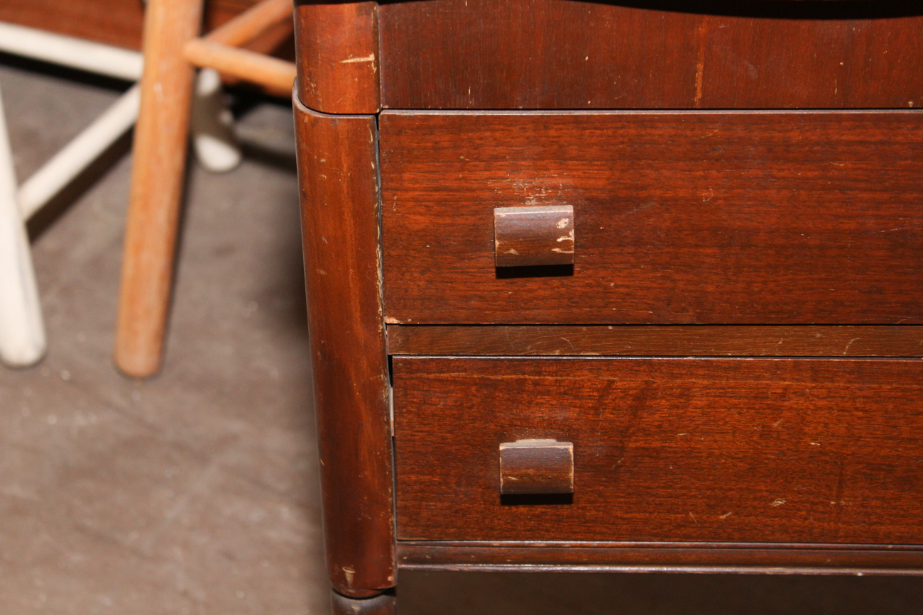 Mahogany "Perfect Sewing Cabinet" by Caswell-Runyan Co.