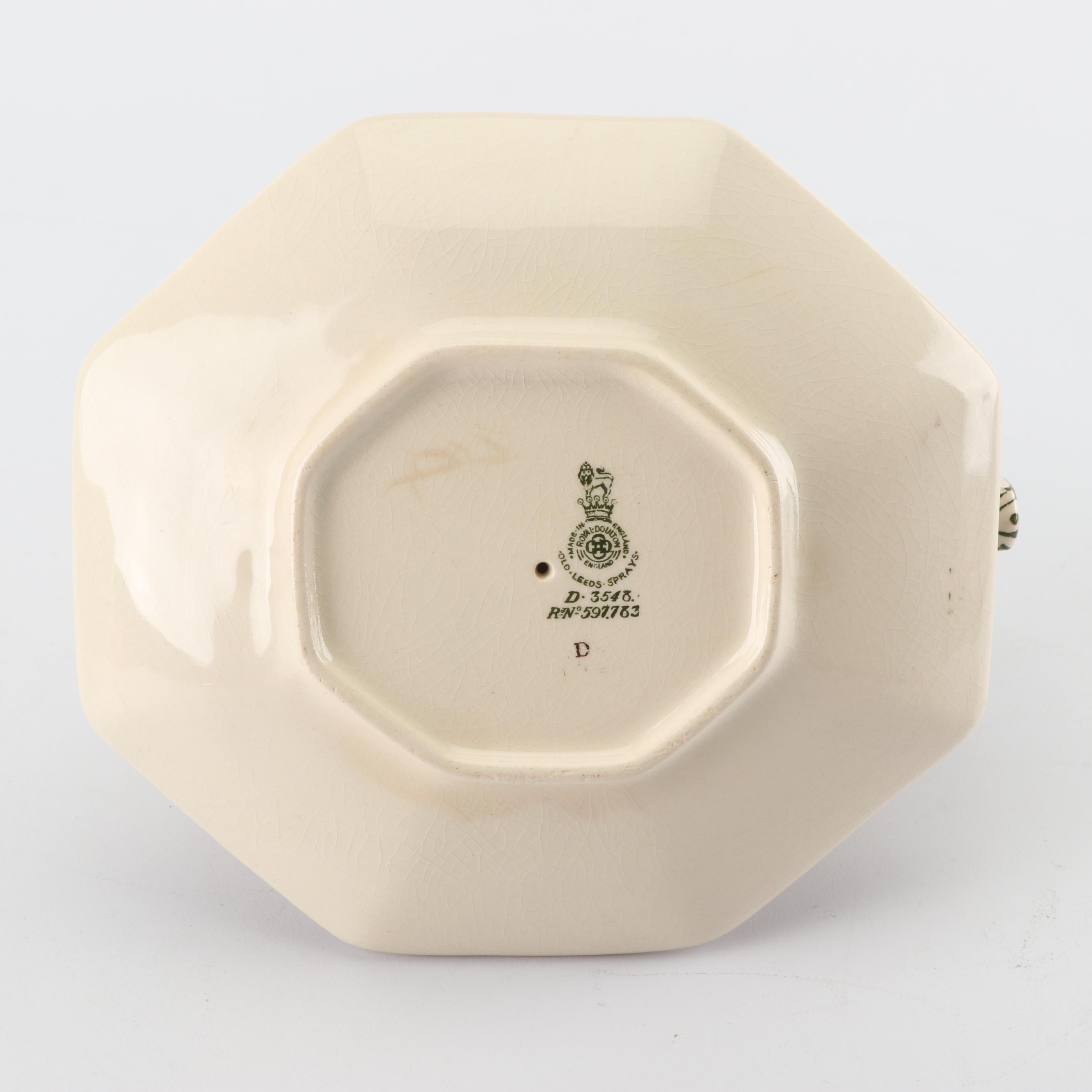 Royal Doulton "Old Leeds Spray" Earthenware Tableware, Circa 1912