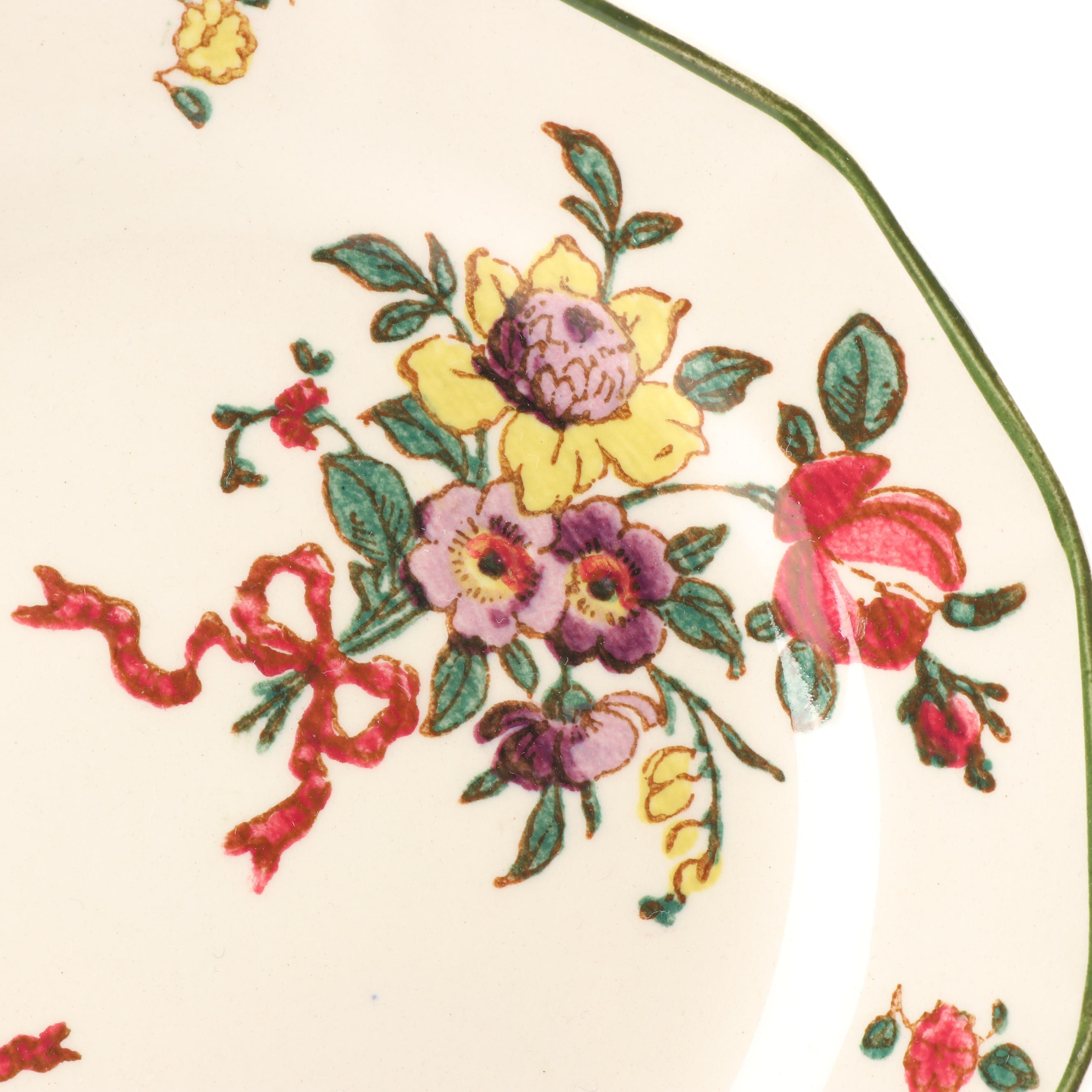 Royal Doulton "Old Leeds Spray" Earthenware Tableware, Circa 1912